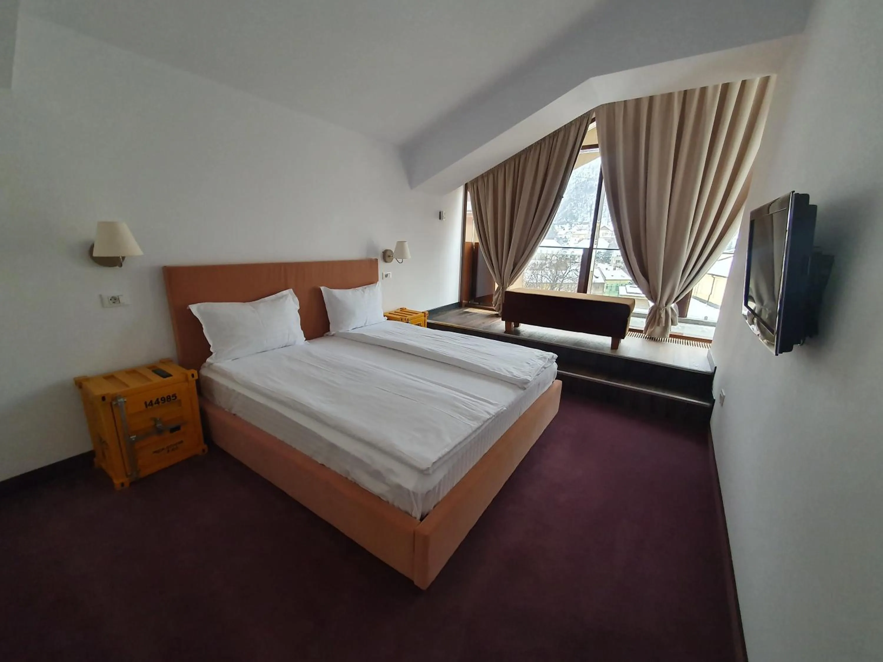 Bed in Apart Hotel Vlad Tepes