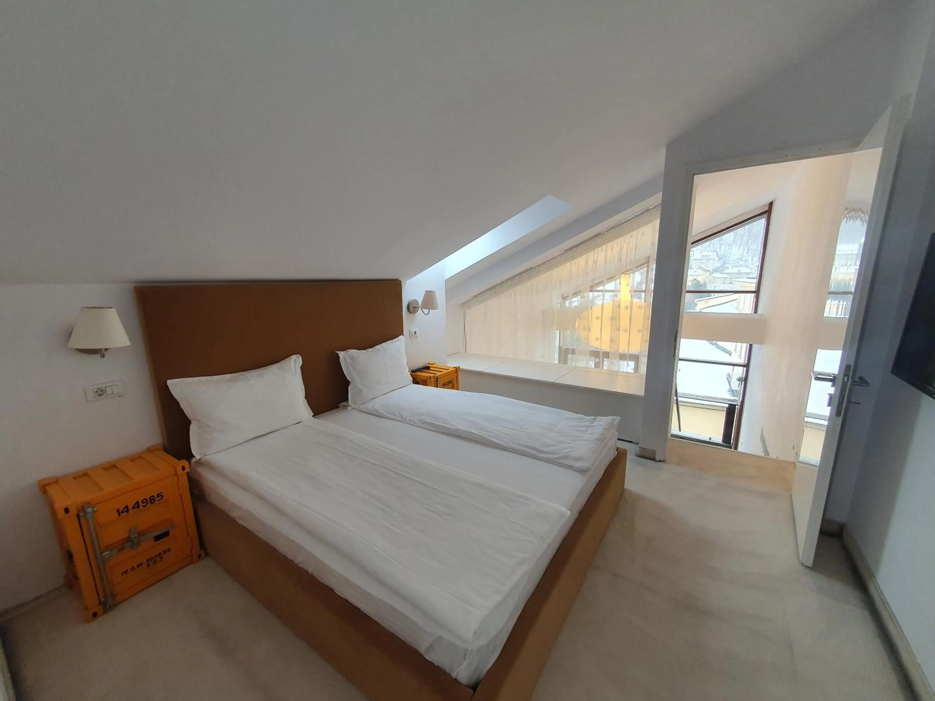 Bed in Apart Hotel Vlad Tepes