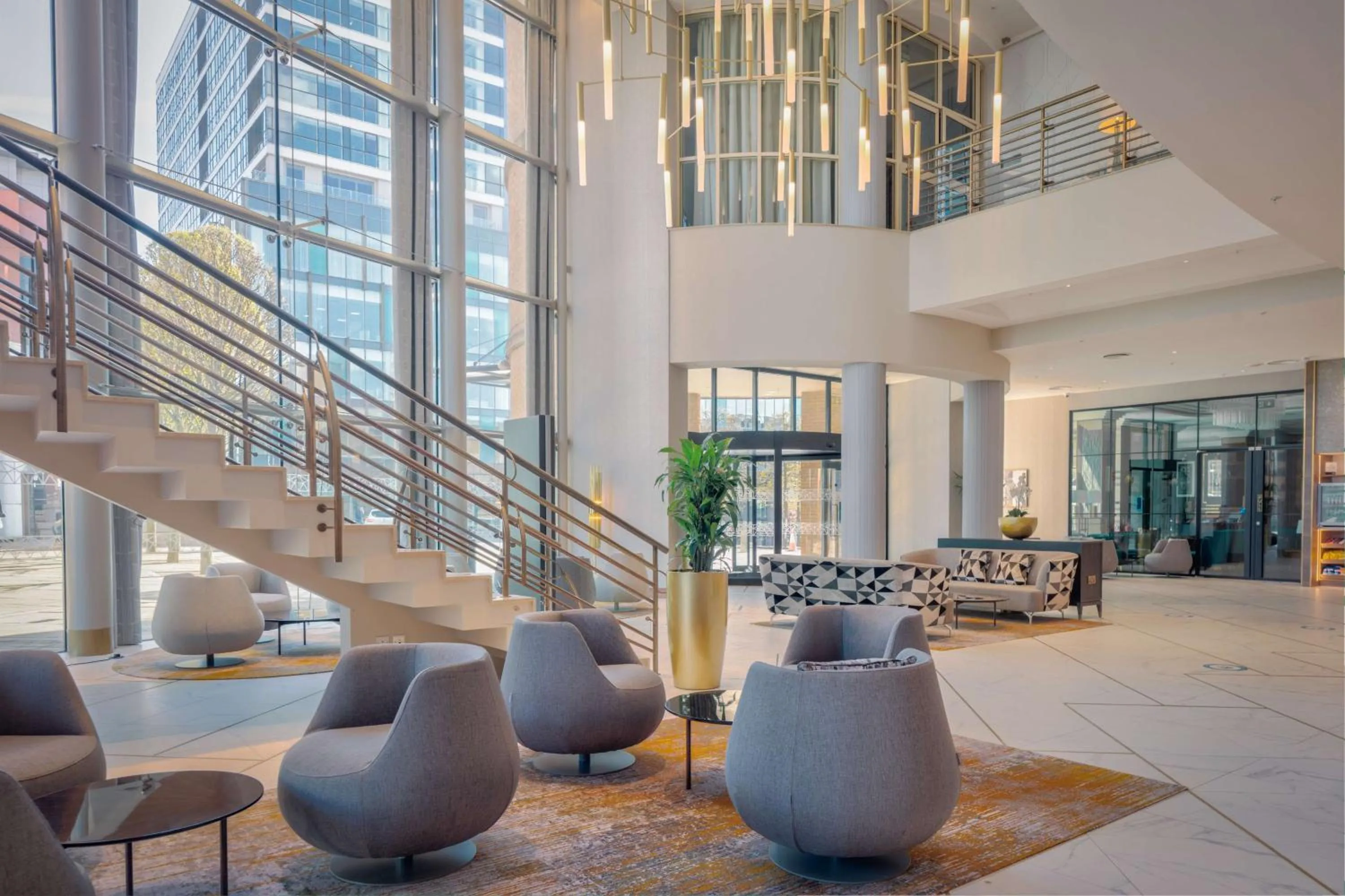 Lobby or reception in Hilton Belfast