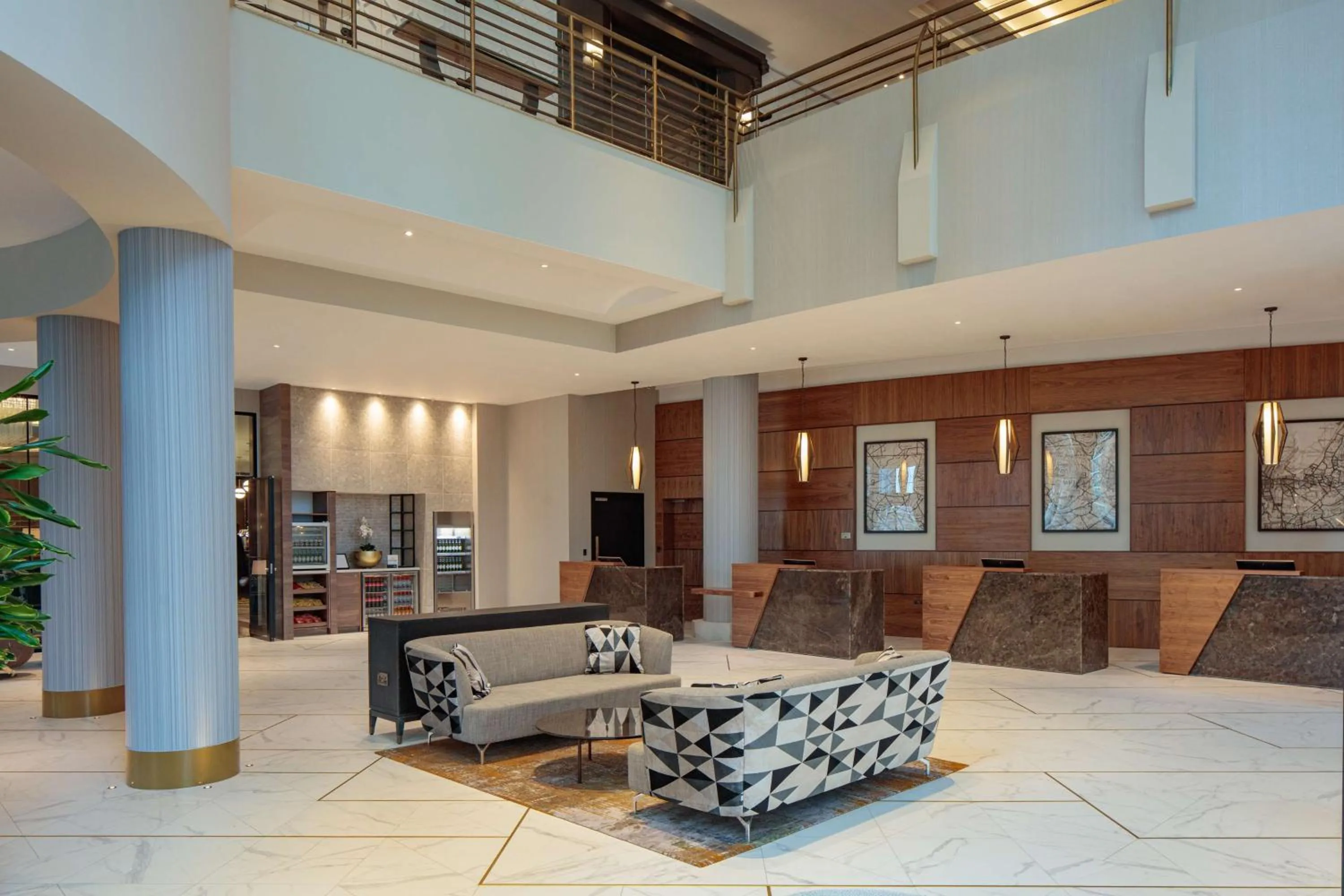 Lobby or reception in Hilton Belfast