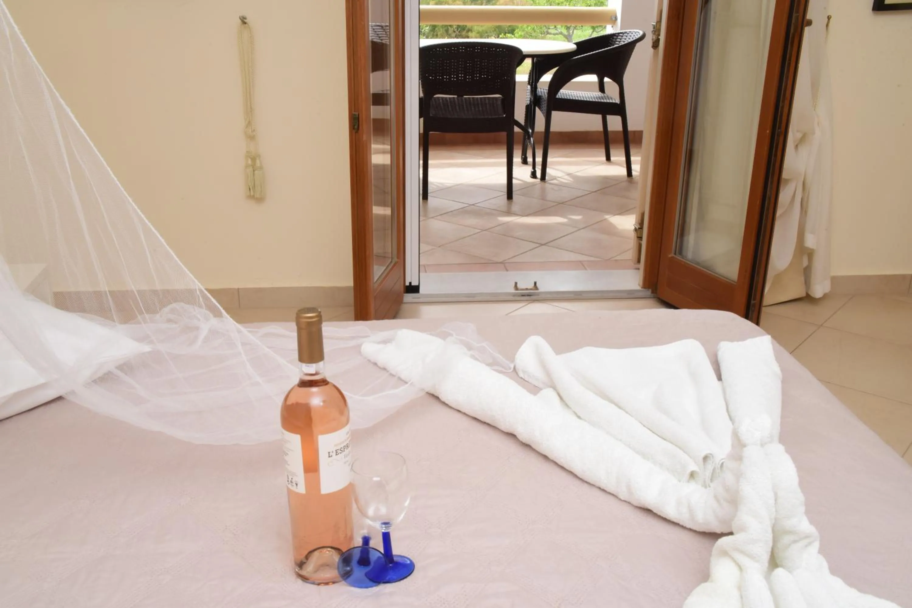 Bed in Margaritari Hotel