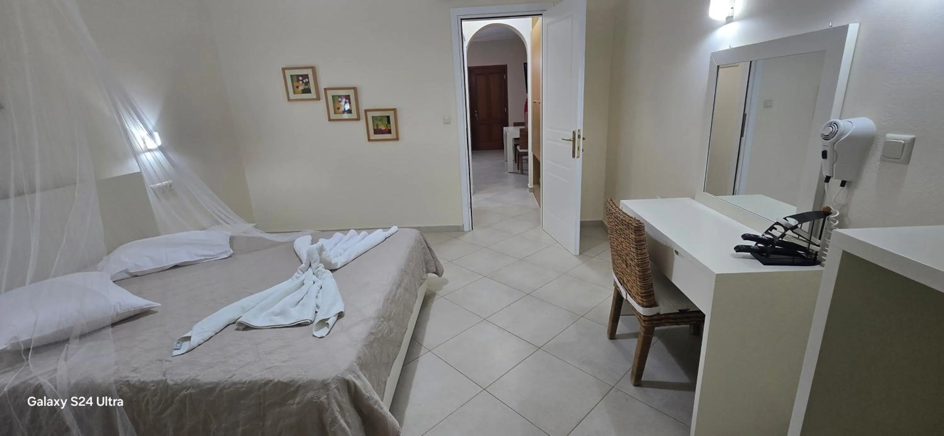 Bed in Margaritari Hotel