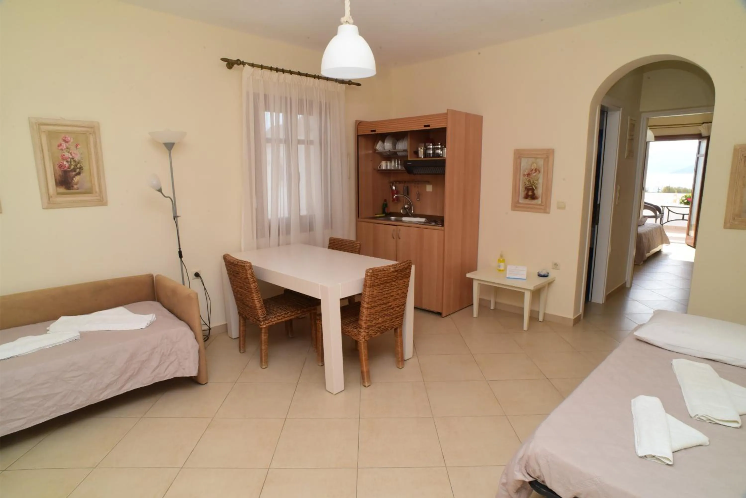 Bed in Margaritari Hotel