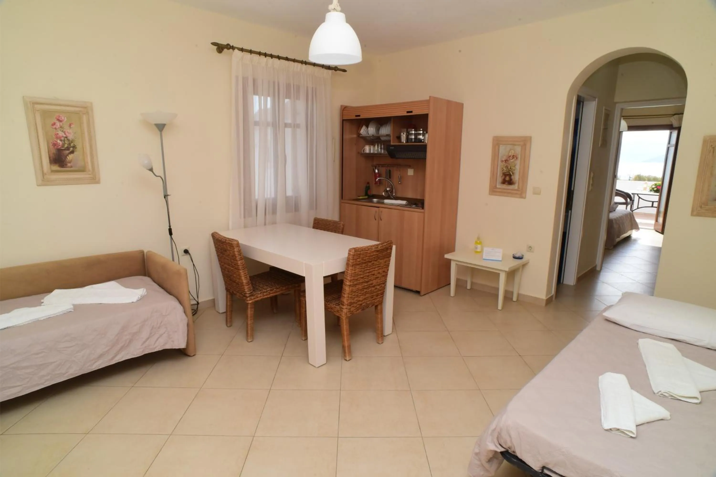 Bed in Margaritari Hotel