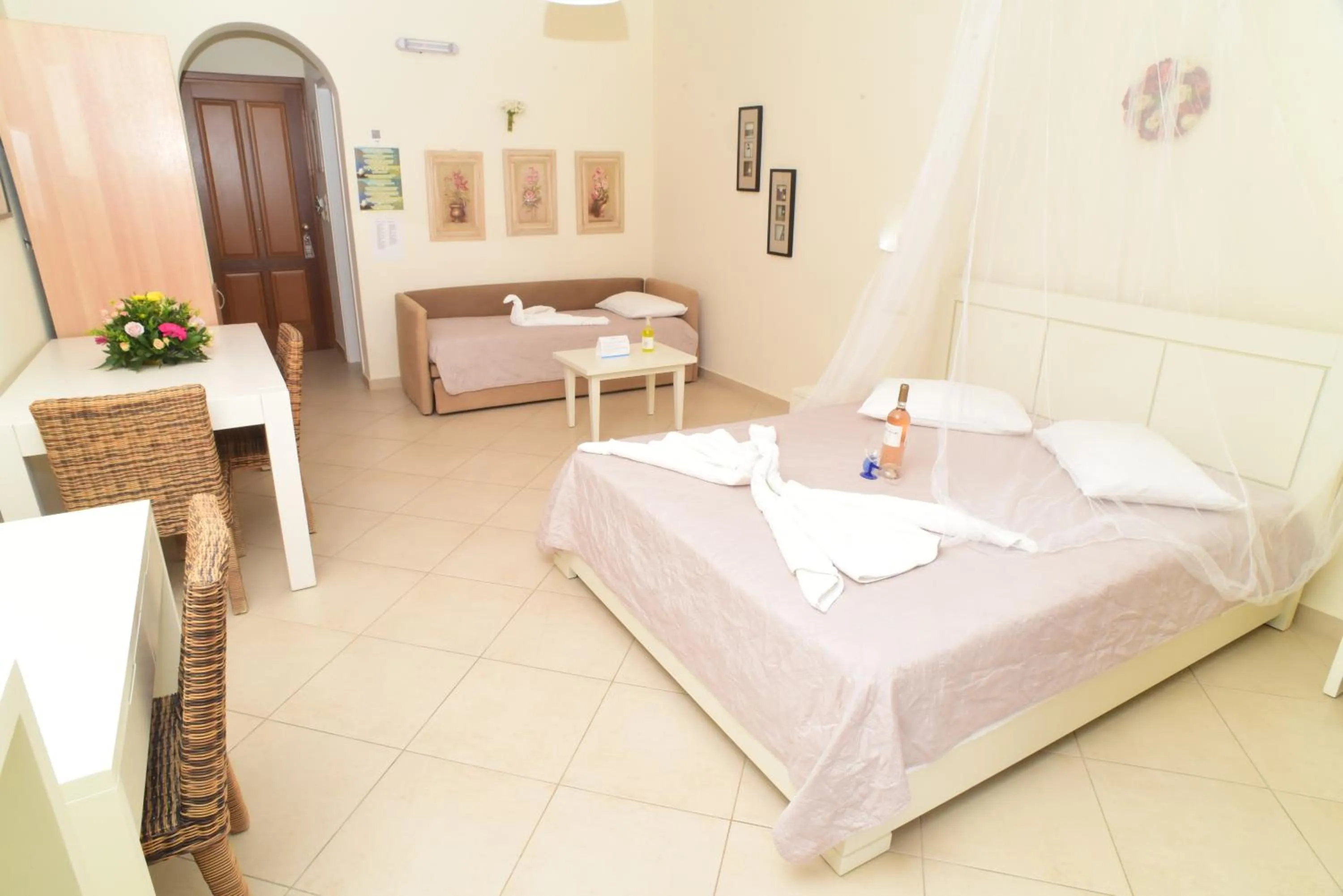 Bed in Margaritari Hotel