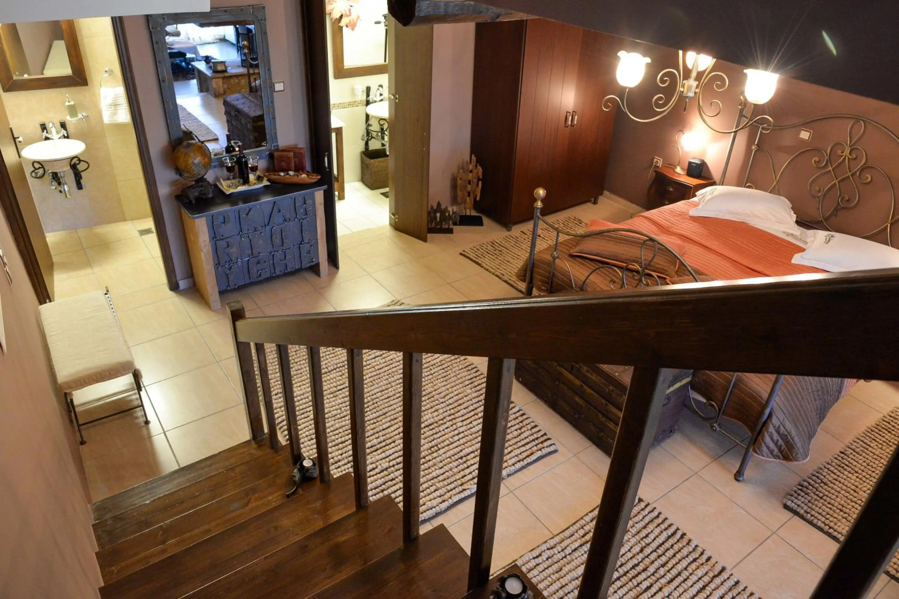 Bedroom, Bed in Vathyskia Guesthouse