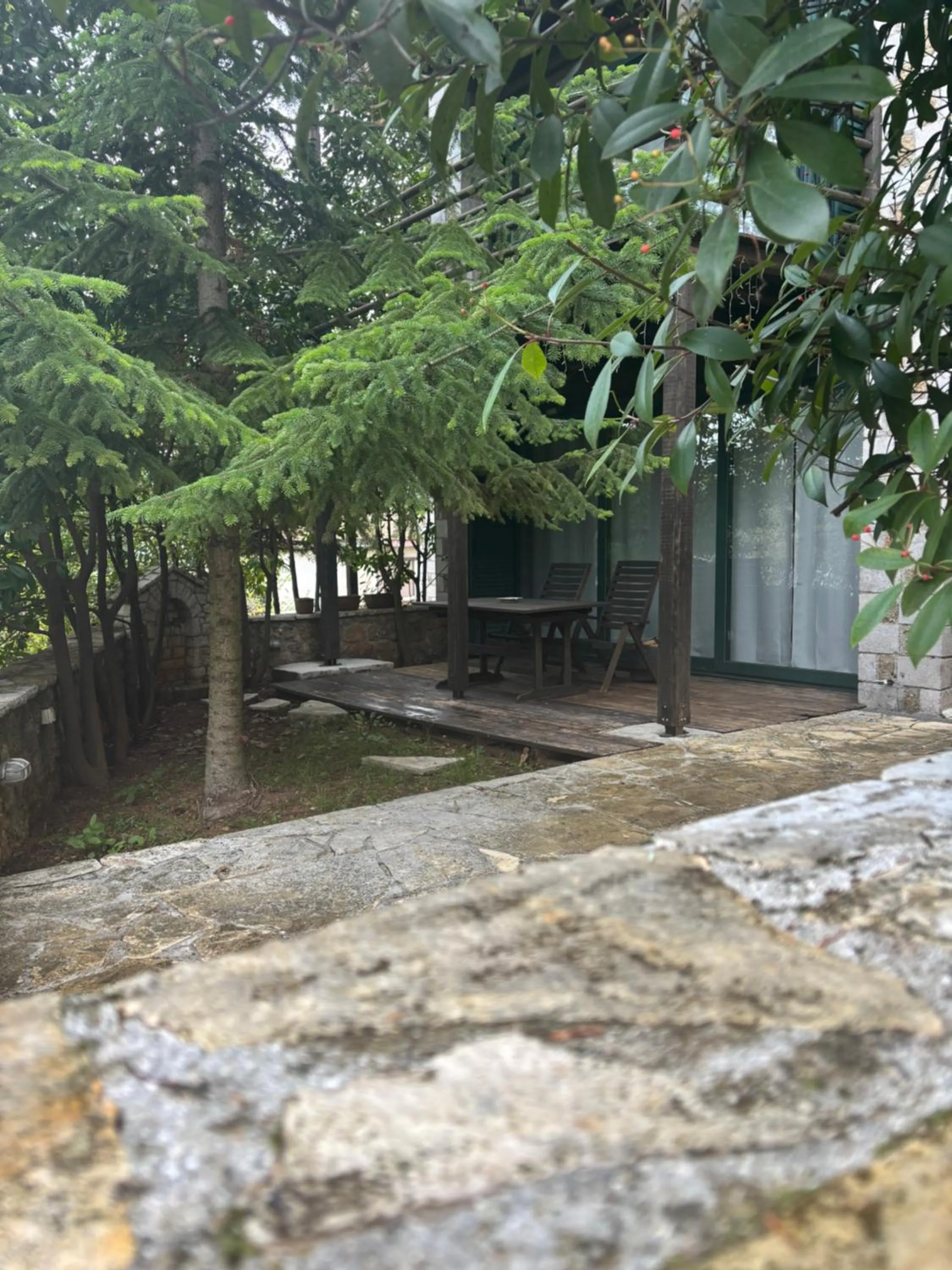 Patio in Vathyskia Guesthouse