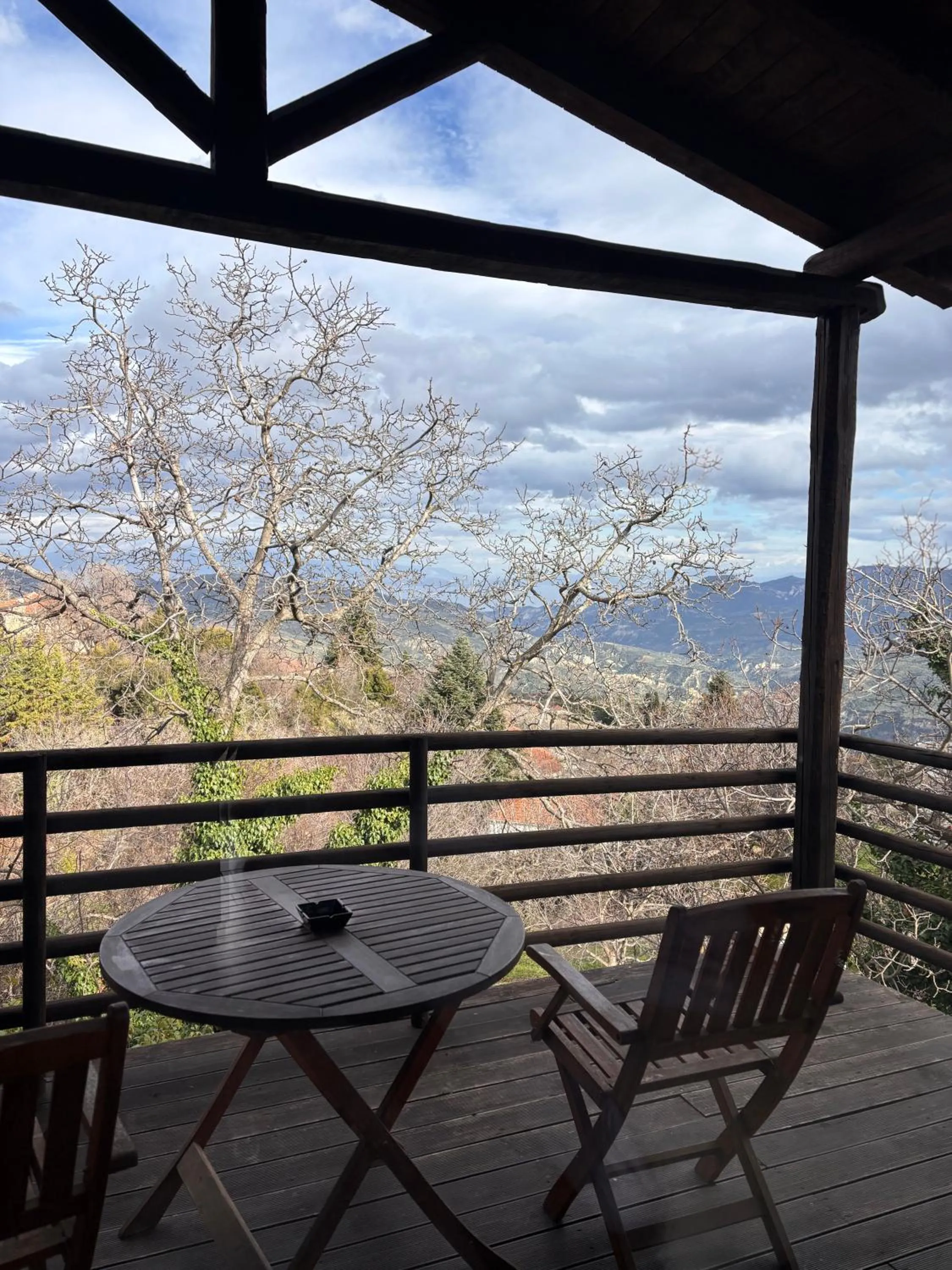 Garden view in Vathyskia Guesthouse