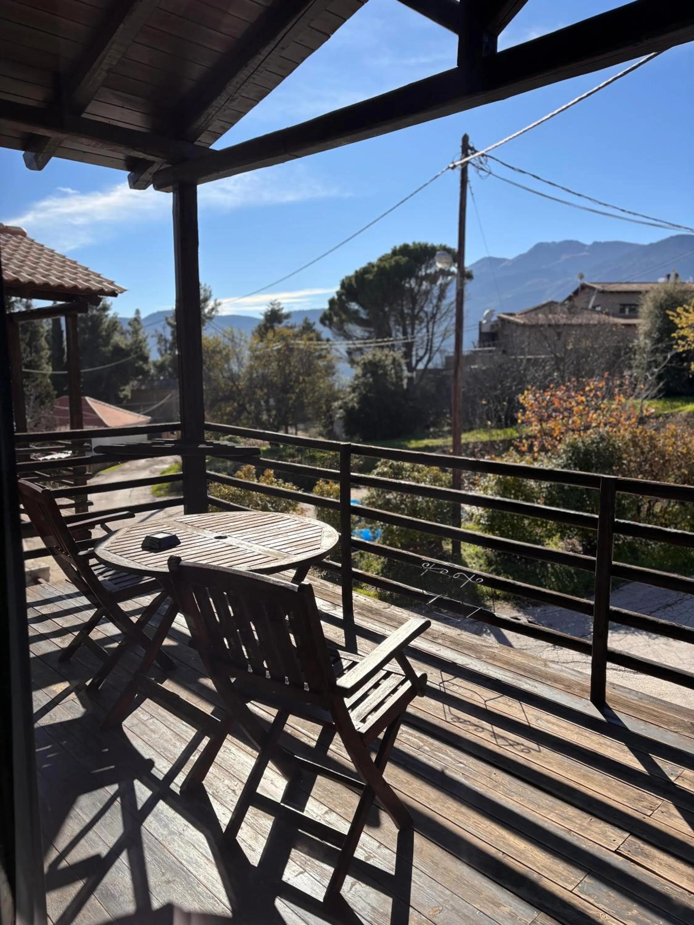 Quiet street view in Vathyskia Guesthouse