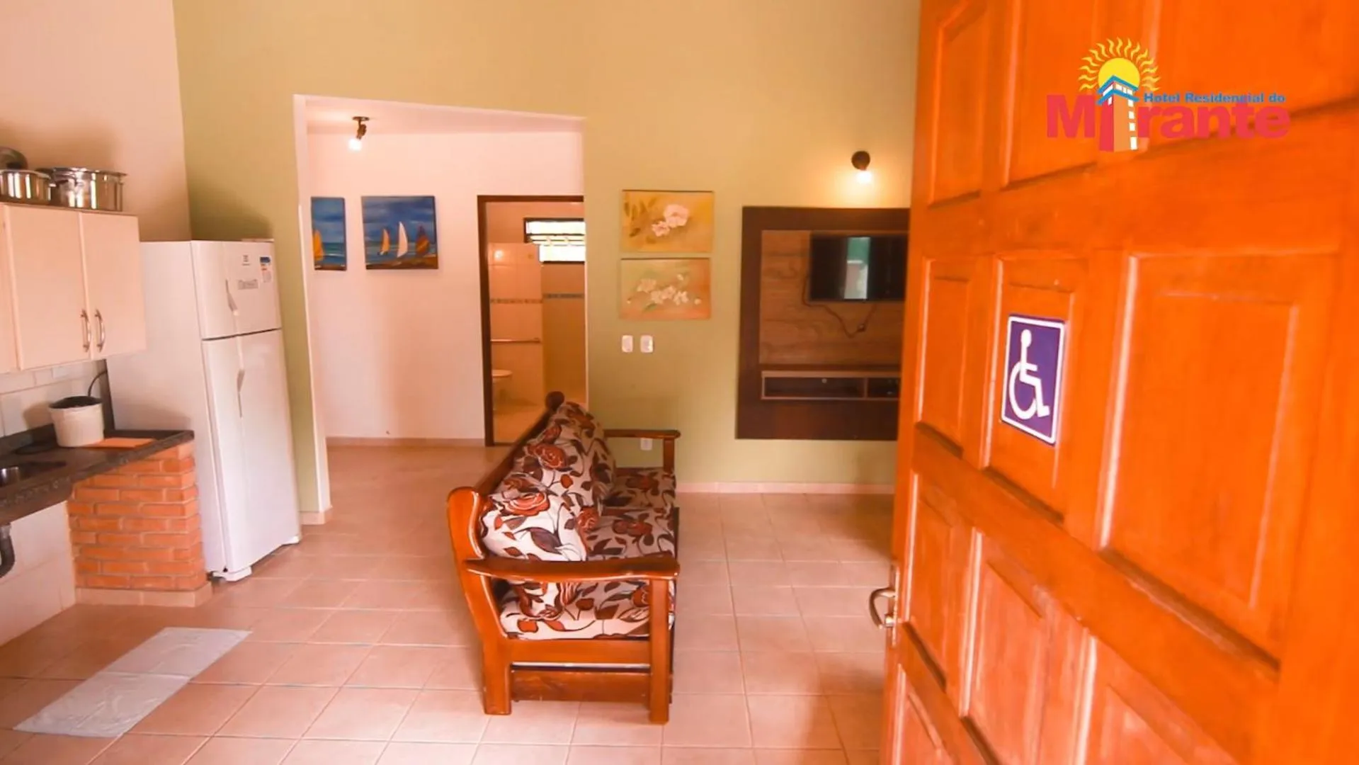 Kitchen or kitchenette in Hotel Residencial do Mirante