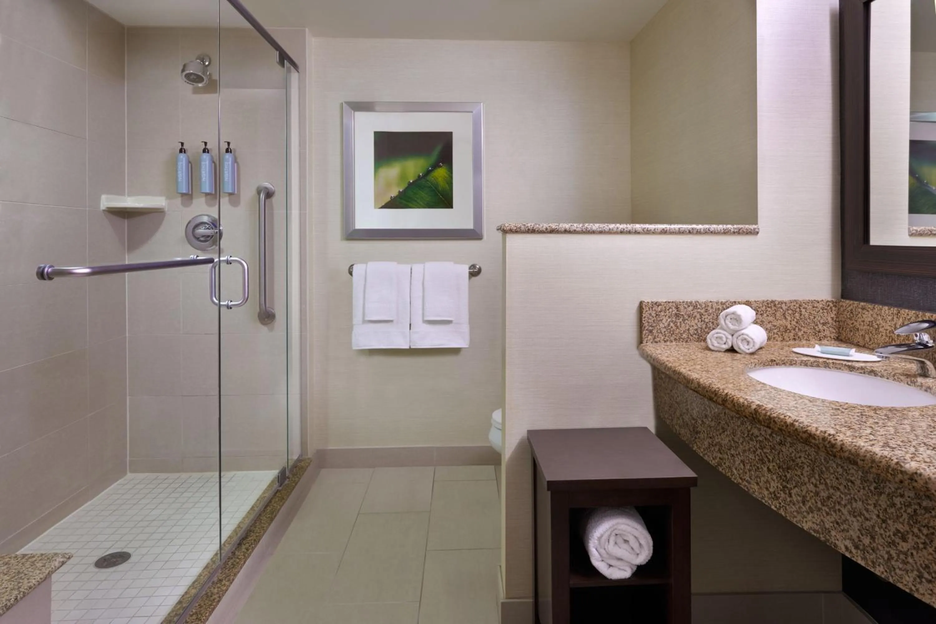 Bathroom in Courtyard by Marriott Calgary Airport