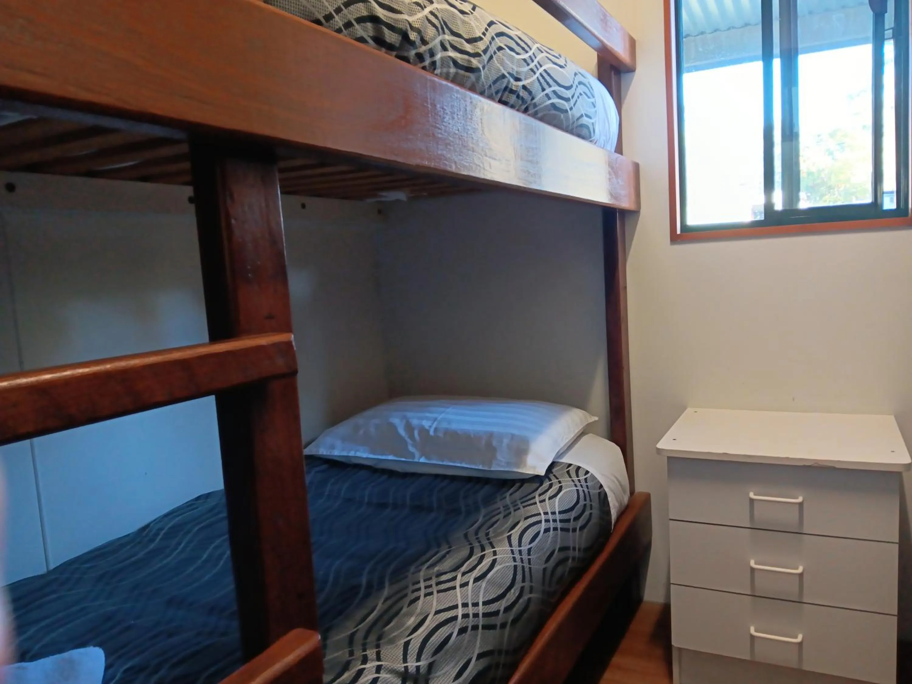 Bedroom, Bed in Mallacoota's Shady Gully Caravan Park