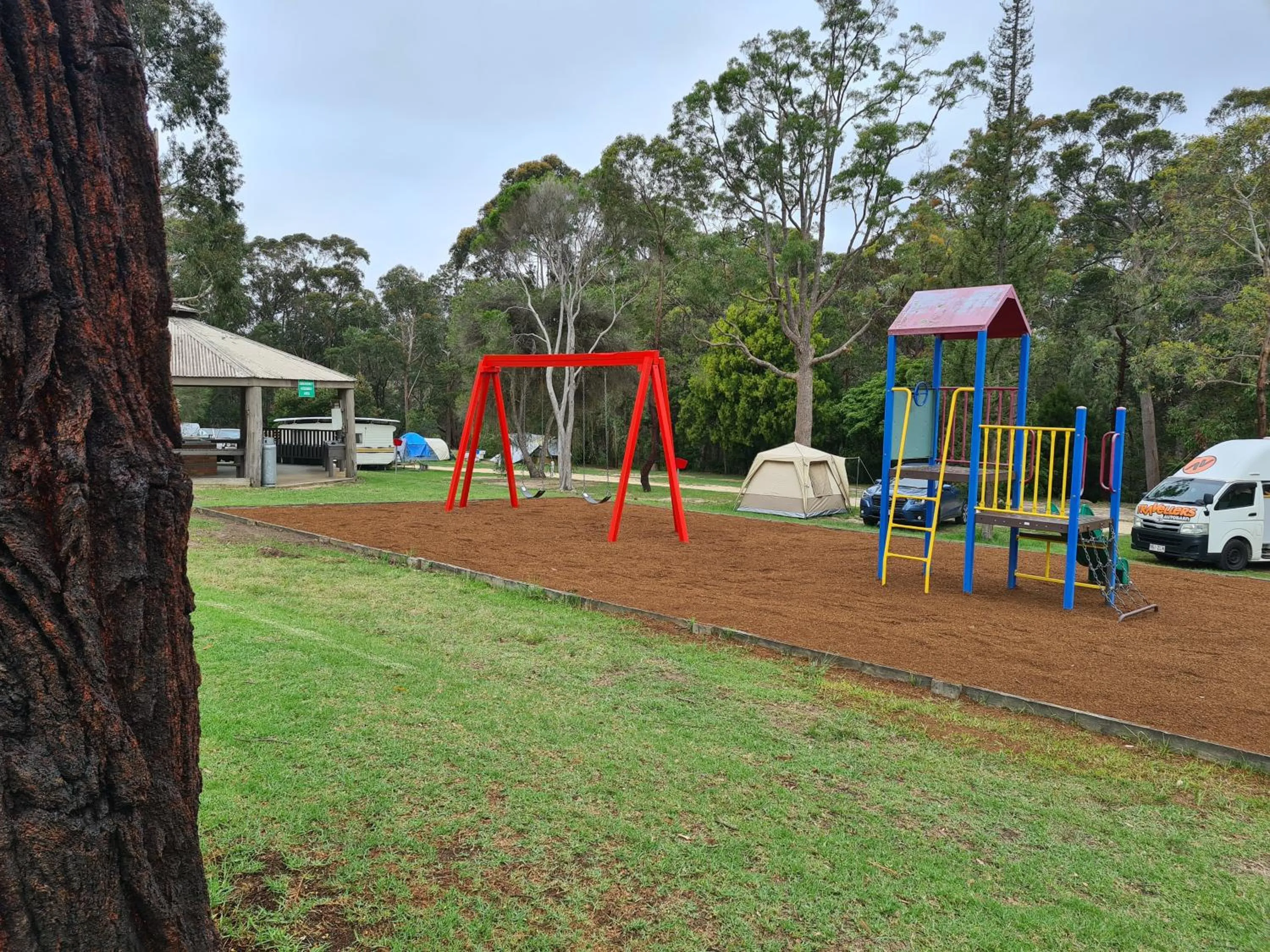 Children play ground in Mallacoota's Shady Gully Caravan Park