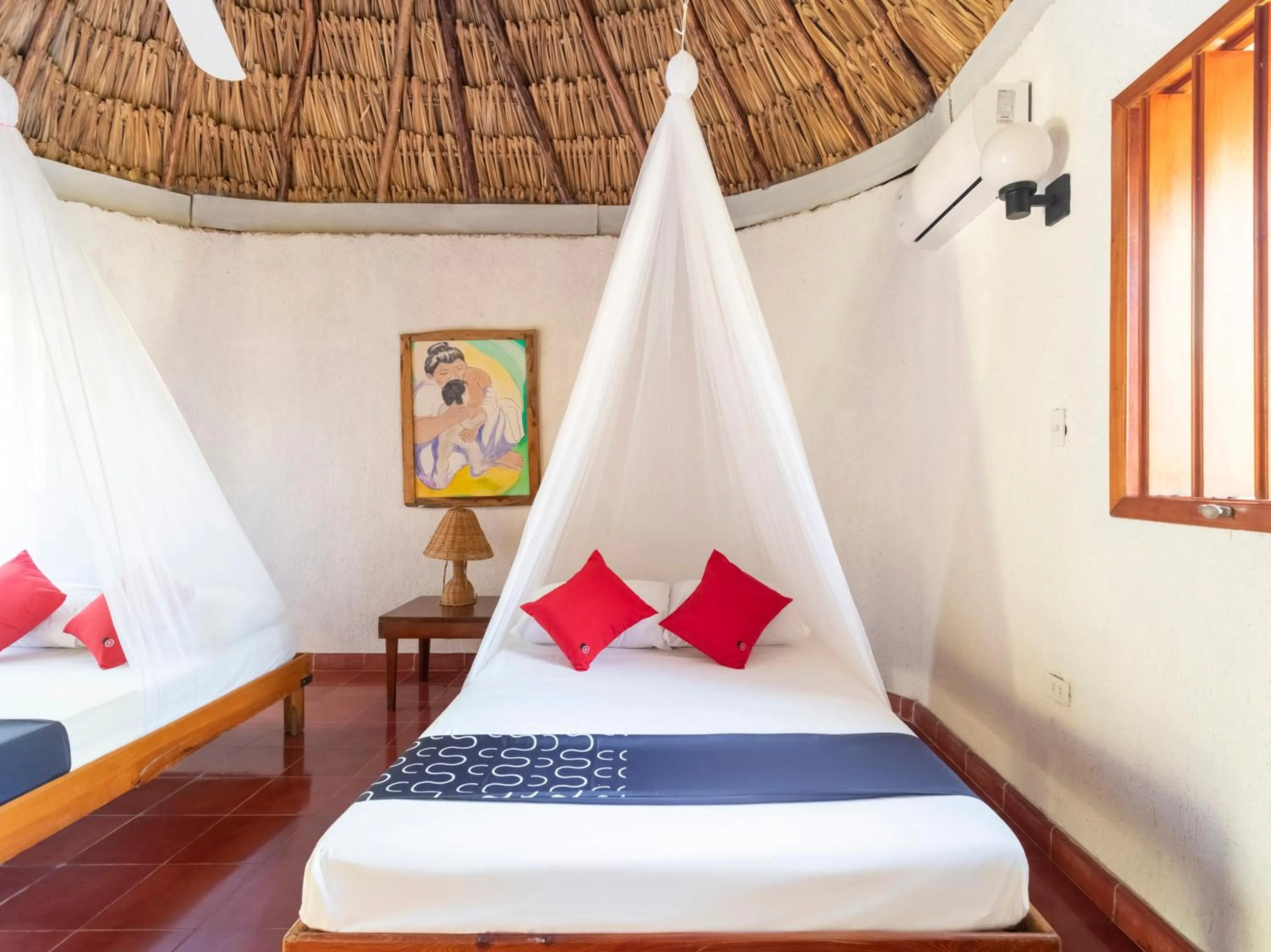 Bedroom, Bed in Hotel Villas del Ángel