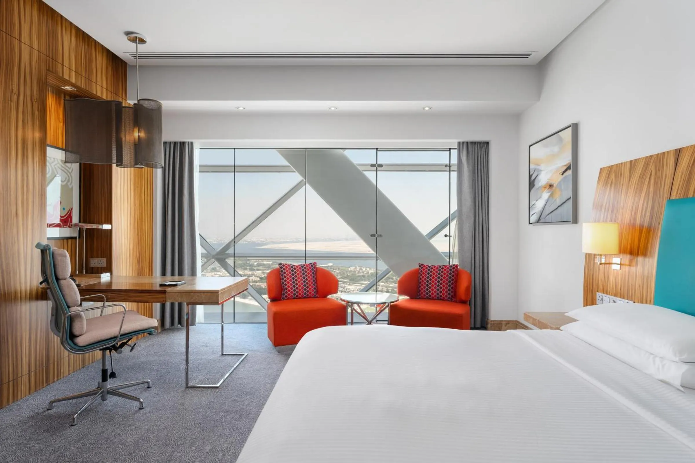 Photo of the whole room, Bed in Andaz Capital Gate Abu Dhabi, By Hyatt
