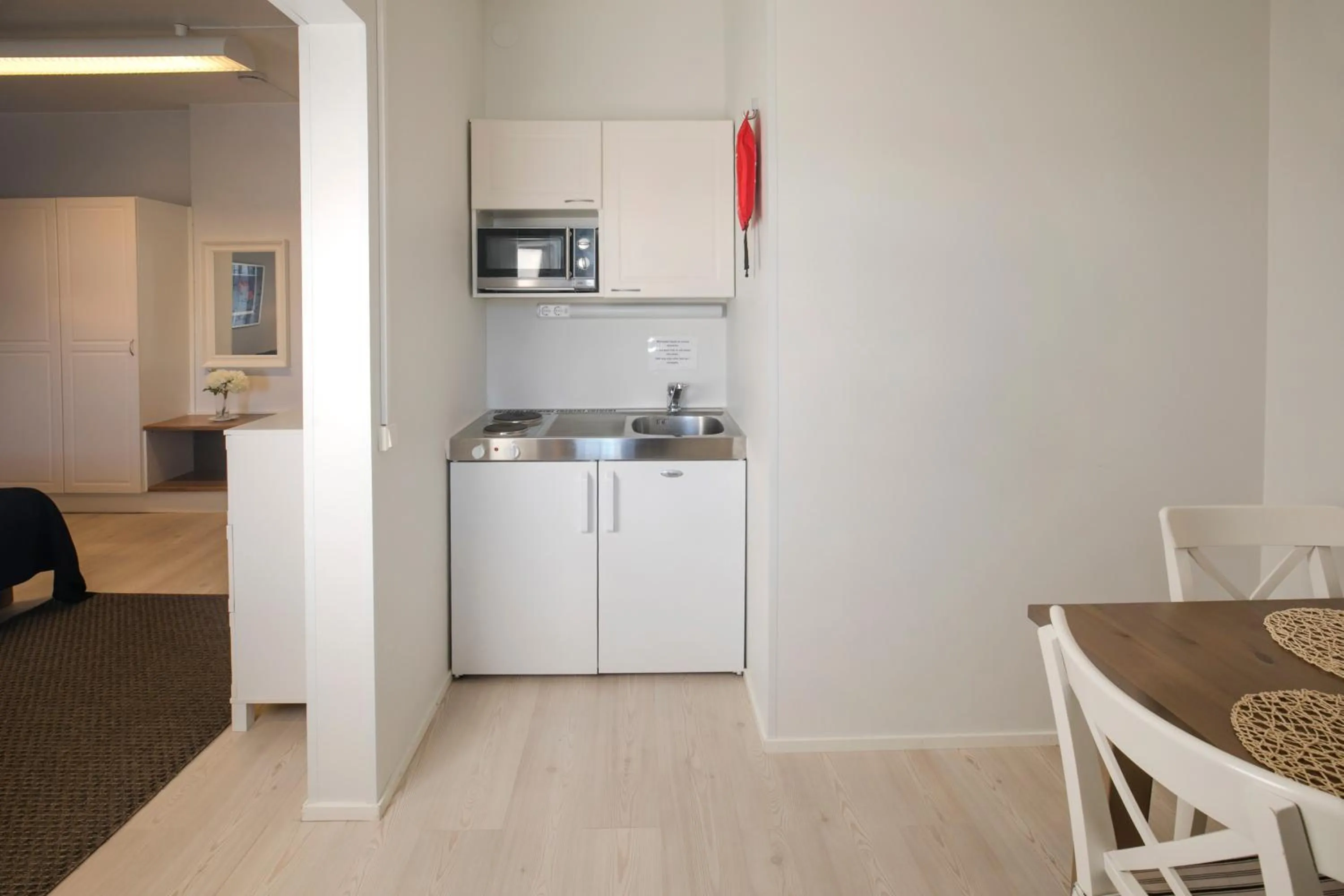 Kitchen or kitchenette in Kylpylähotelli Pohjanranta