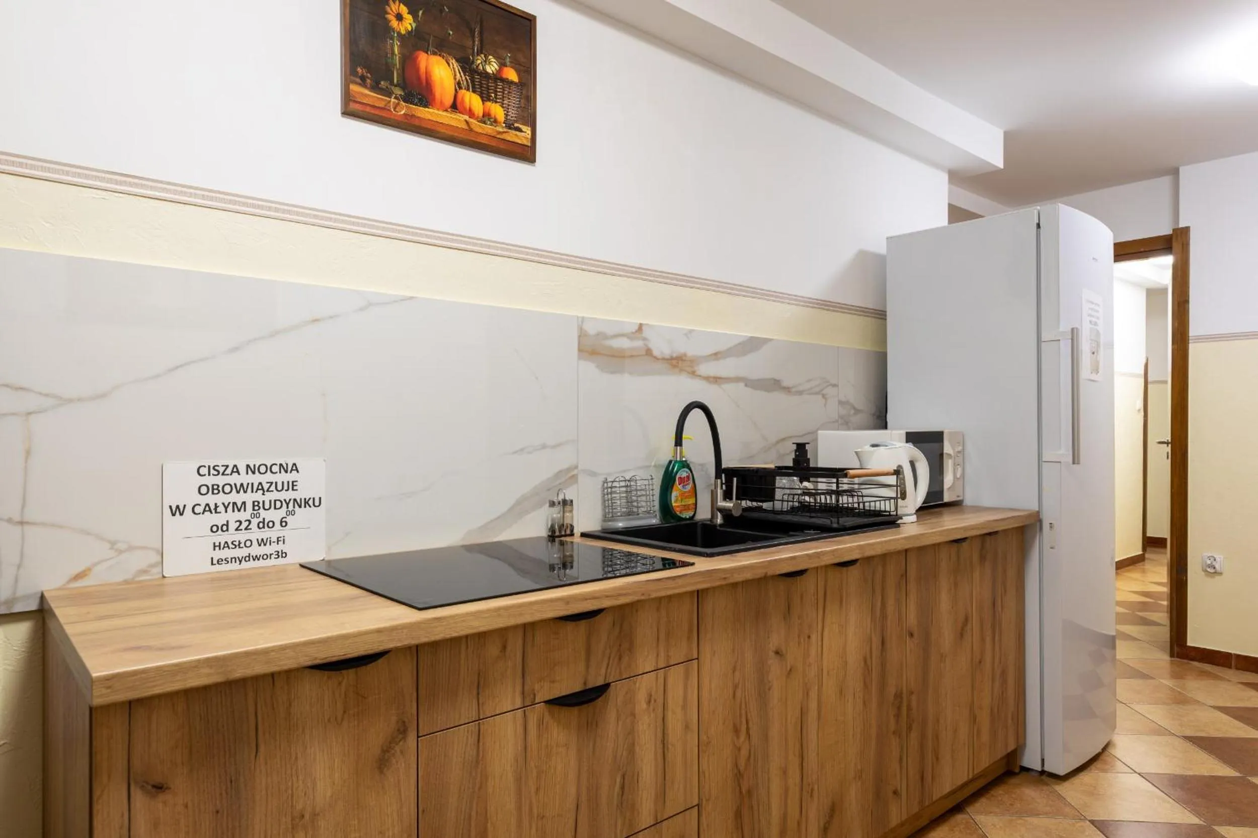 Kitchen or kitchenette in Leśny Dwór