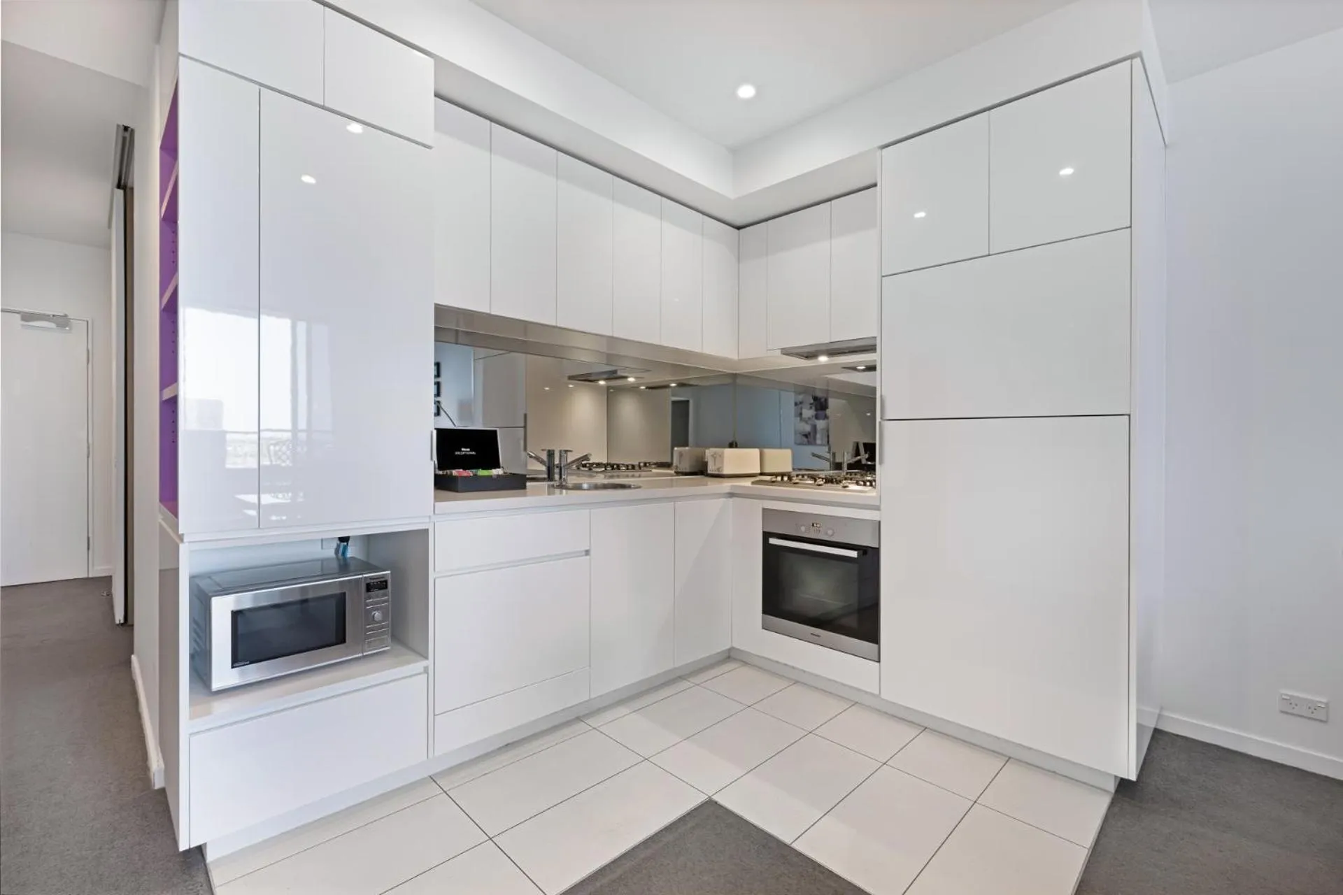 kitchen in The Sebel Residences Melbourne Docklands Serviced Apartments