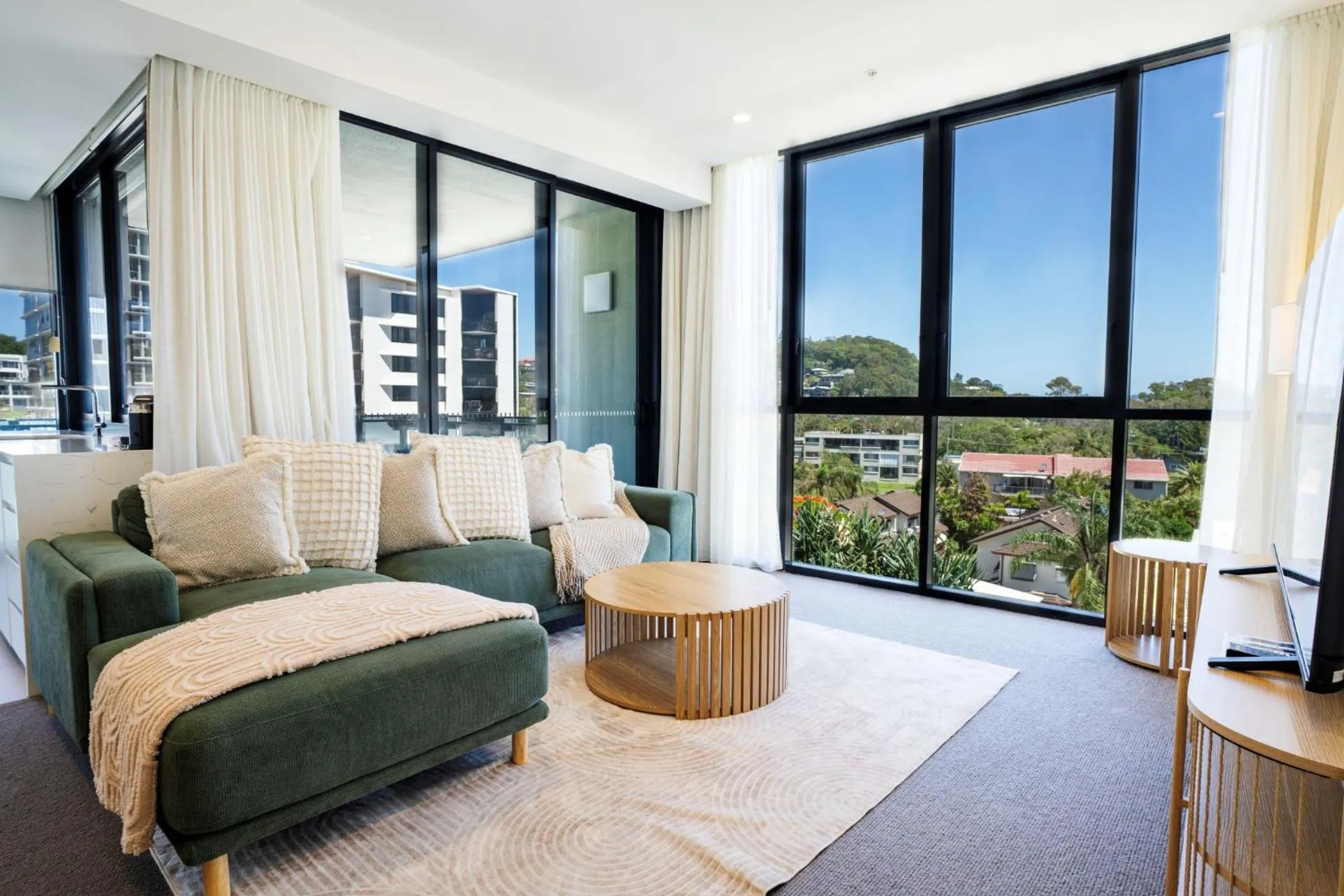 Seating area in Iconic Kirra Beach Resort