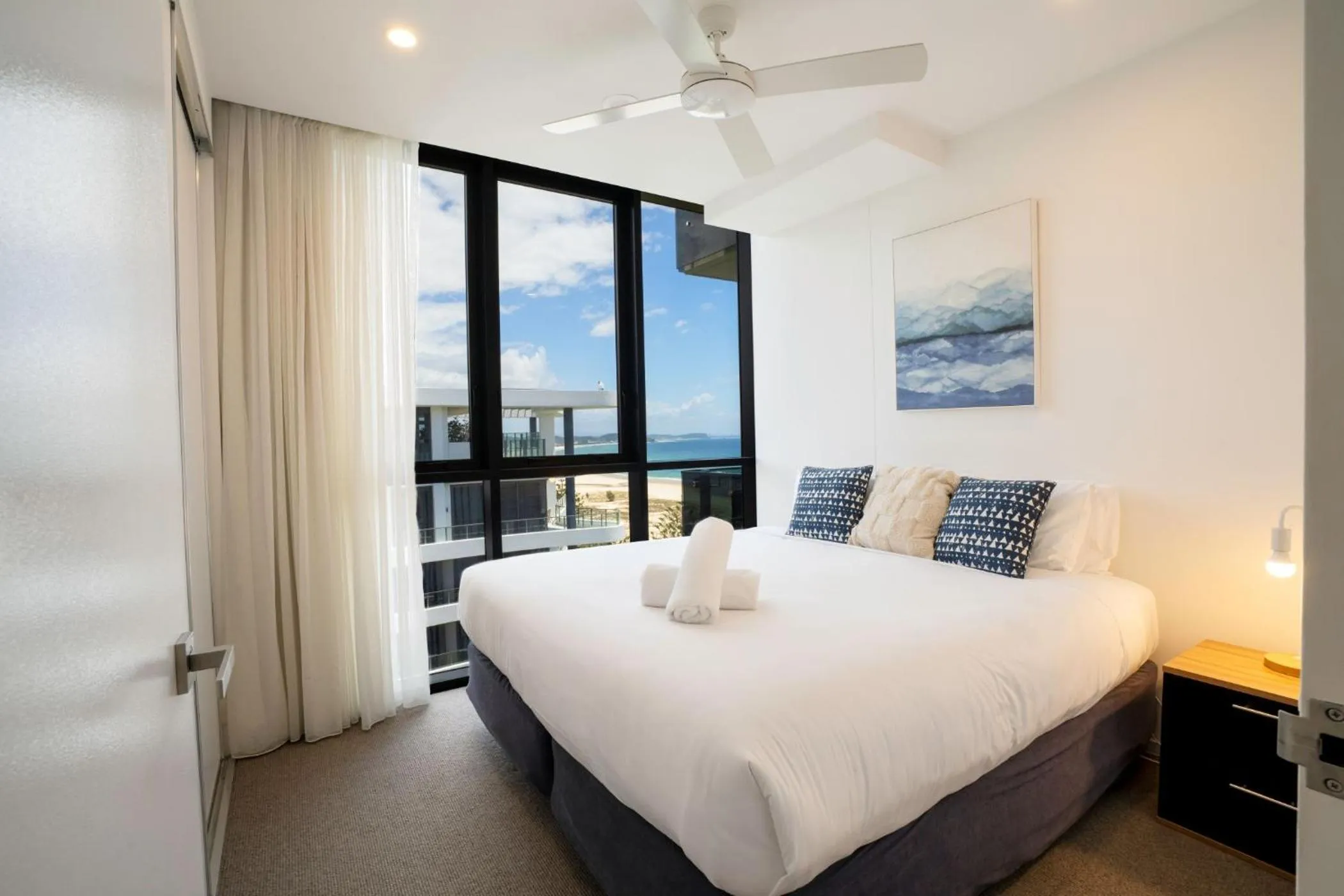 Bed in Iconic Kirra Beach Resort