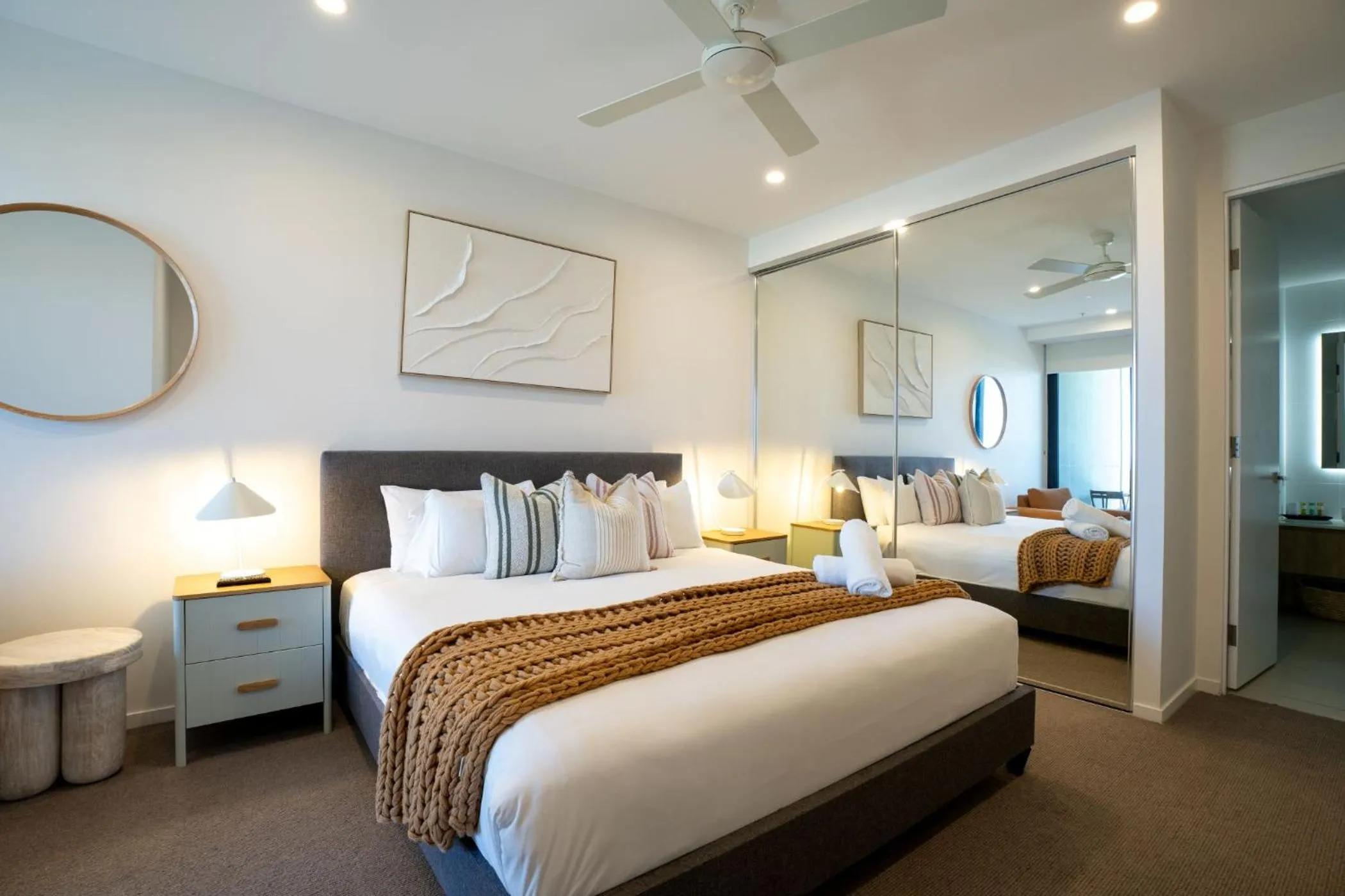 Bed in Iconic Kirra Beach Resort