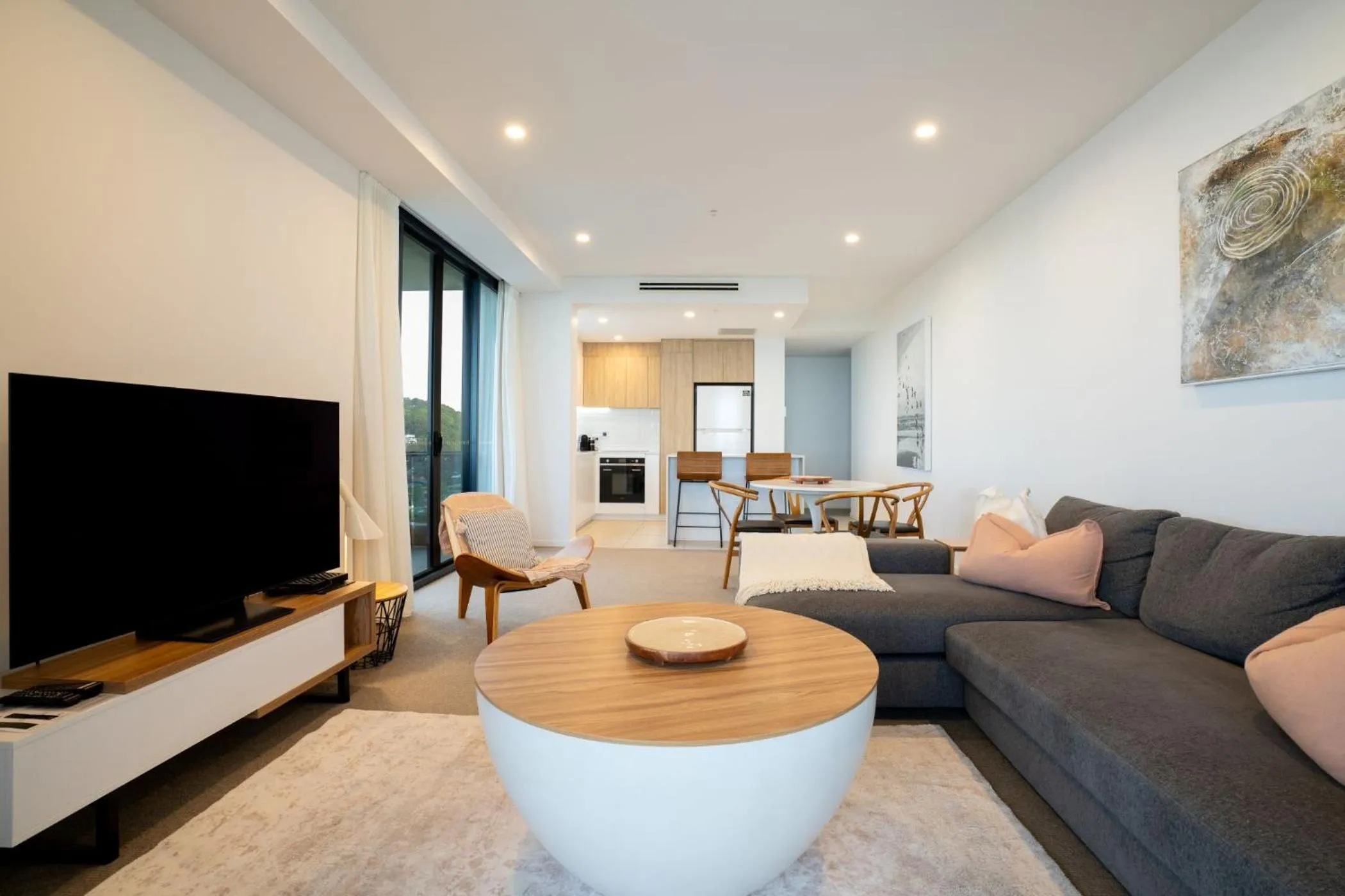 Living room in Iconic Kirra Beach Resort