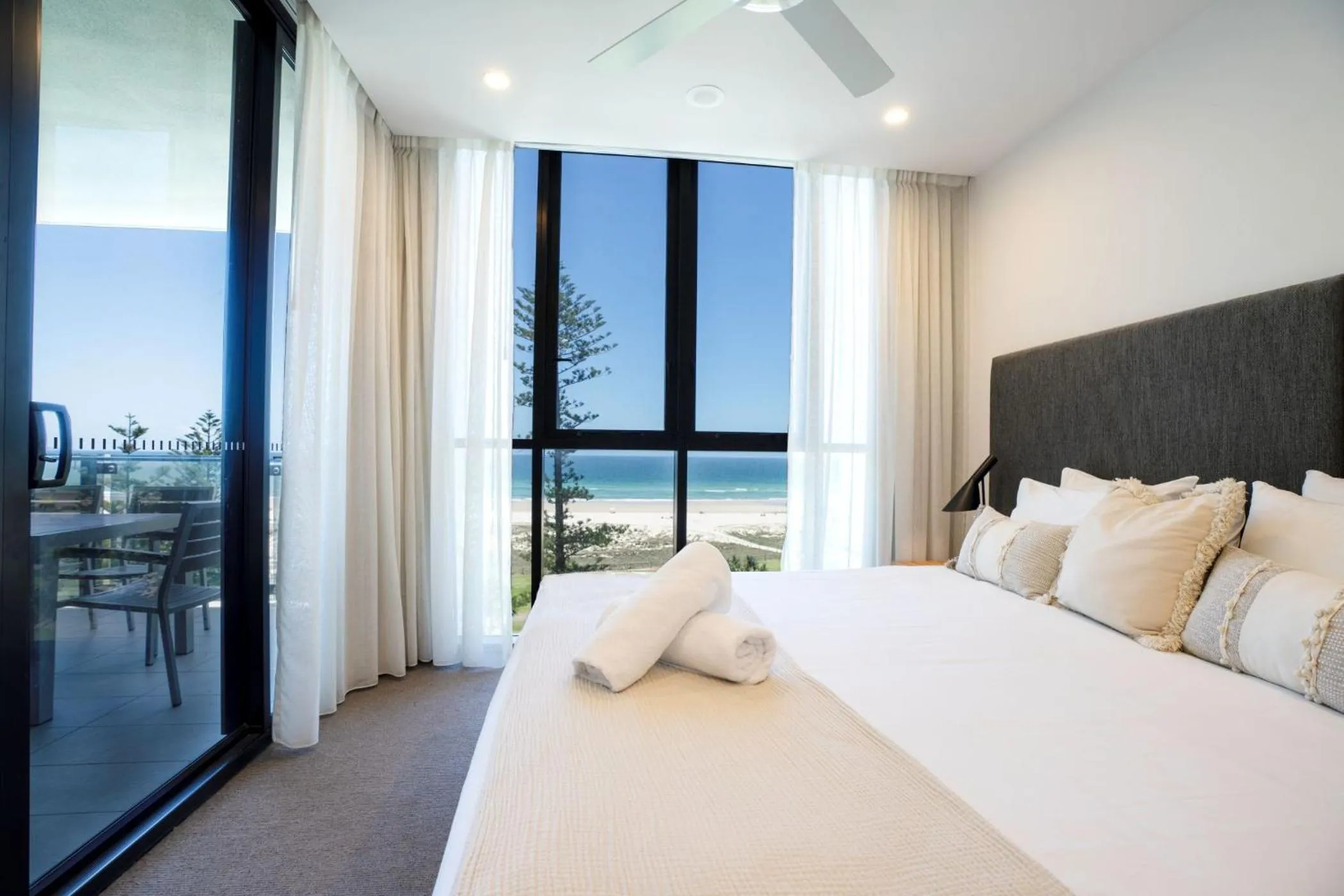 Bed in Iconic Kirra Beach Resort