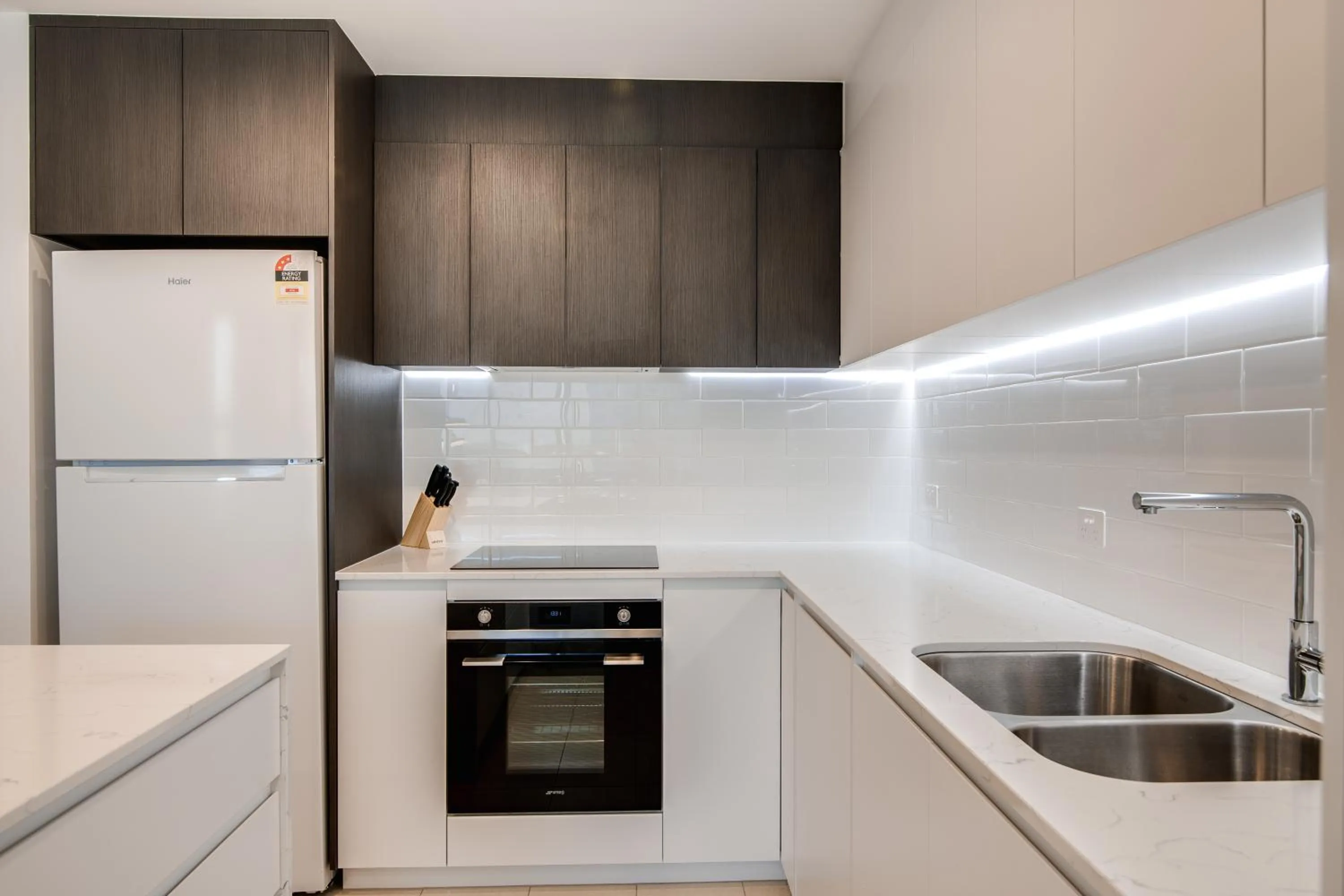 Kitchen or kitchenette in Iconic Kirra Beach Resort