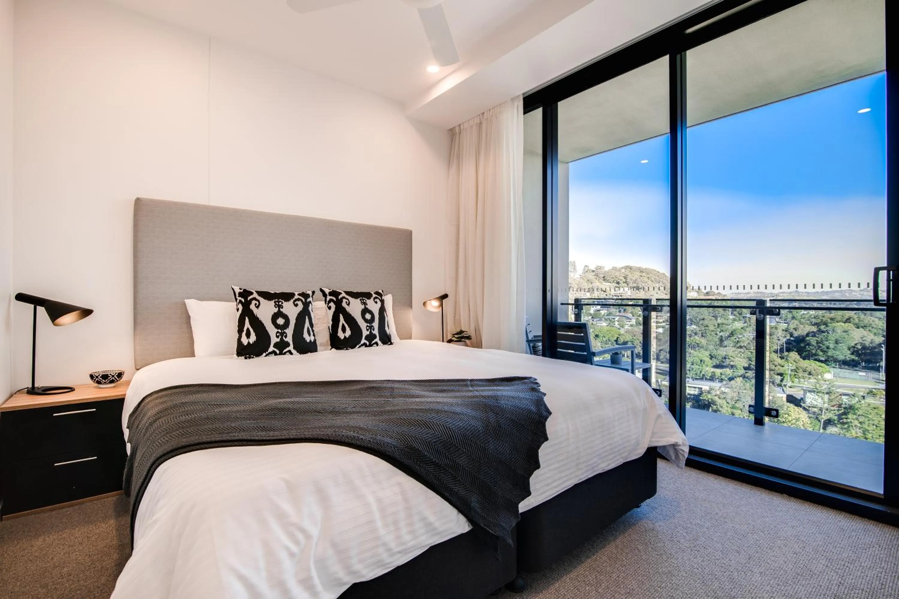 Bed in Iconic Kirra Beach Resort