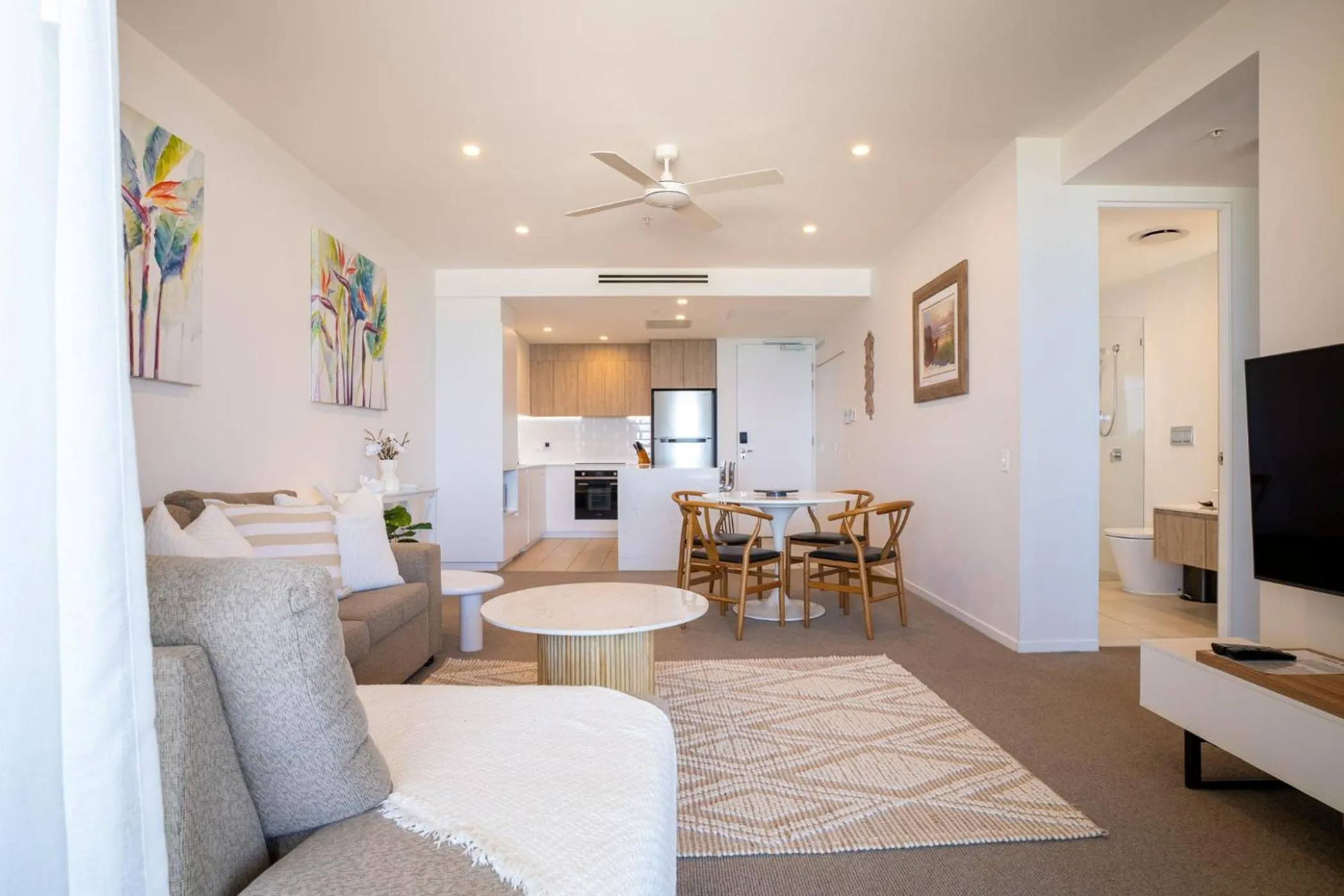 Living room in Iconic Kirra Beach Resort