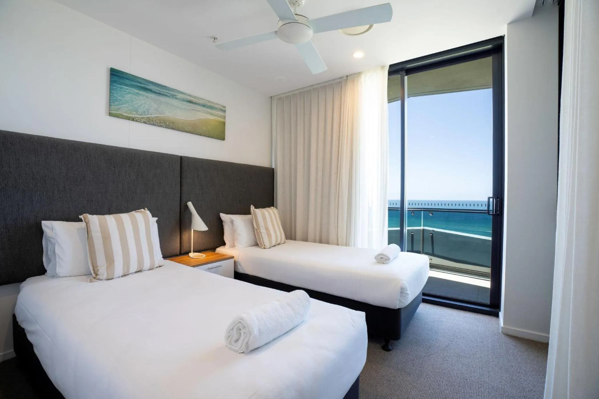 Bed in Iconic Kirra Beach Resort