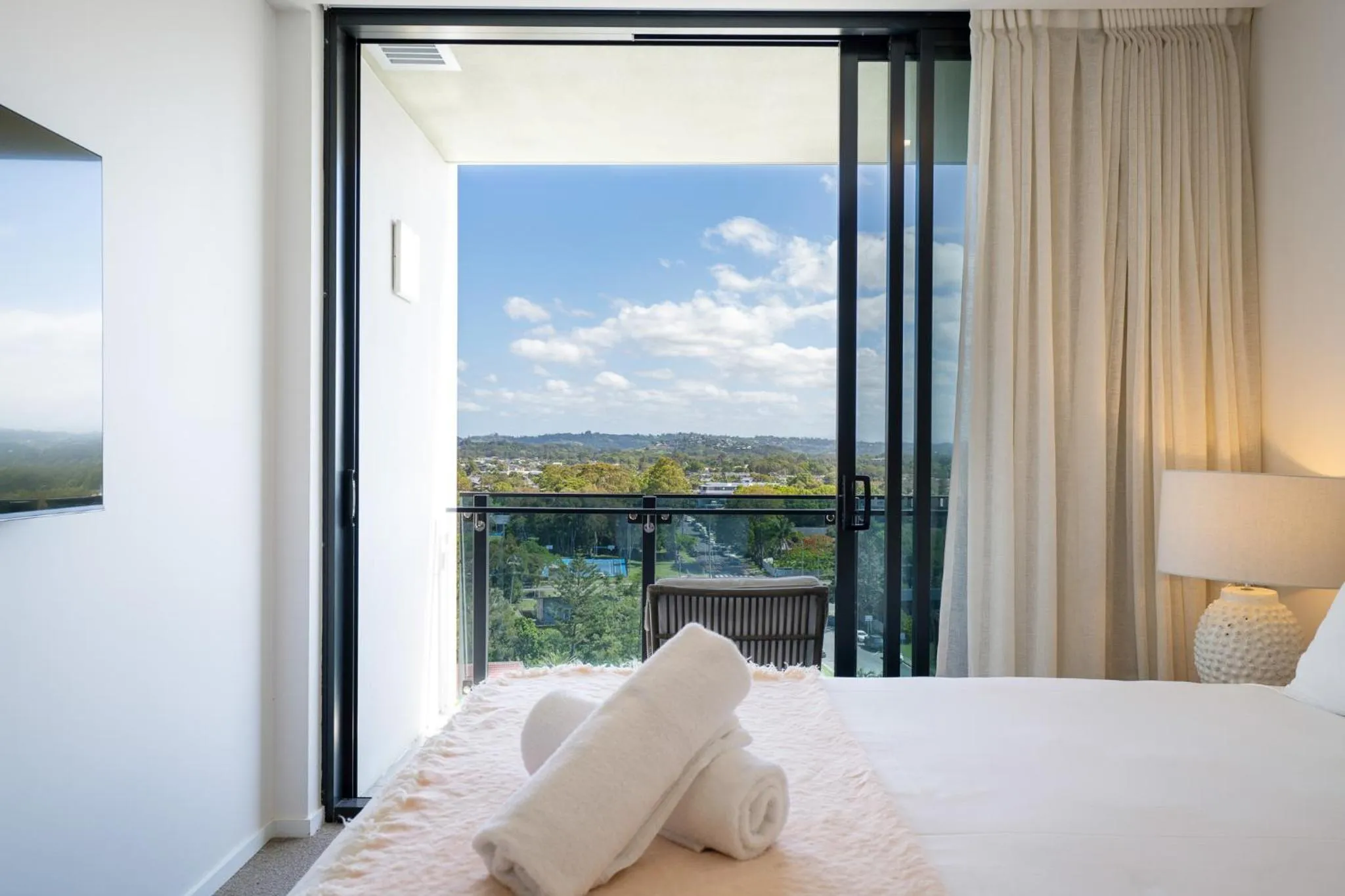 Bed in Iconic Kirra Beach Resort