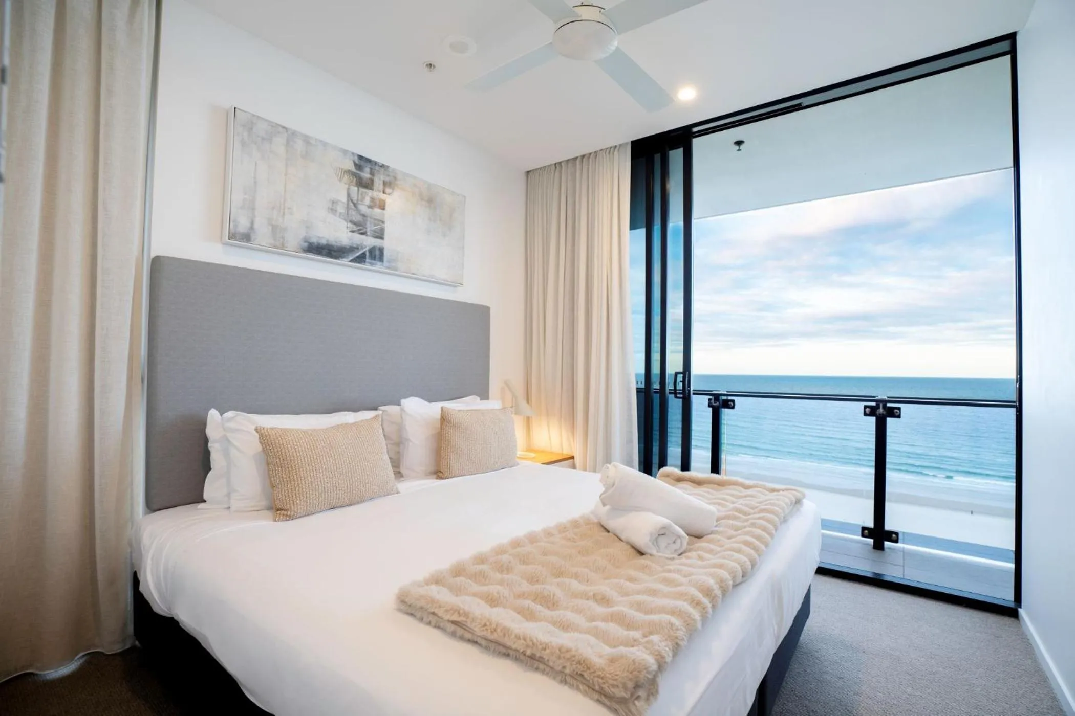 Bed in Iconic Kirra Beach Resort