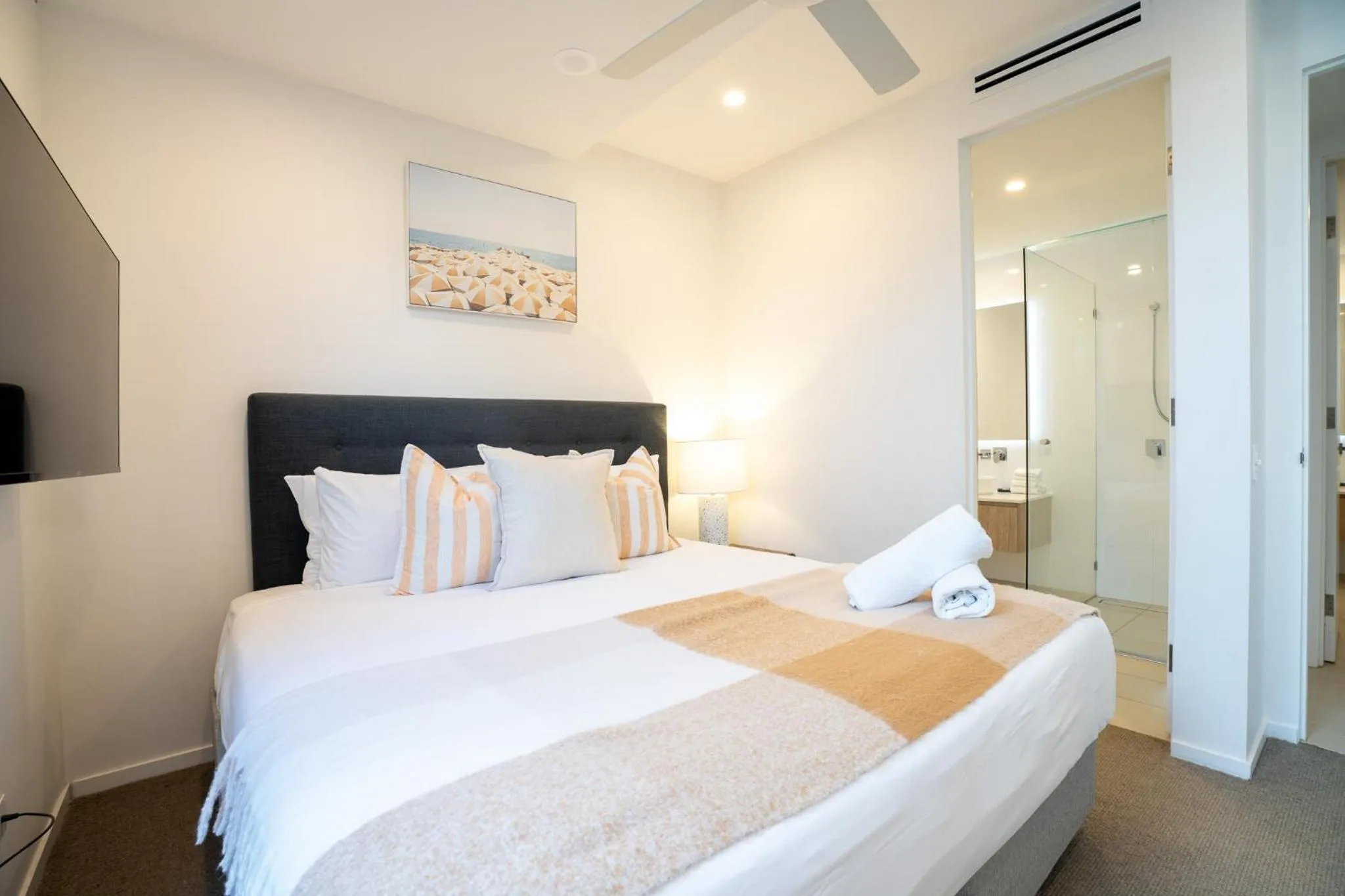 Bed in Iconic Kirra Beach Resort