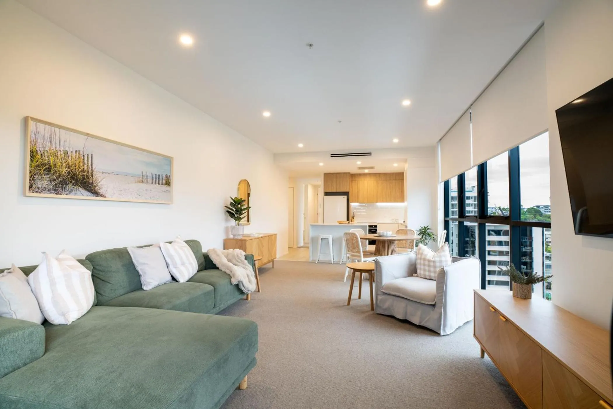 Living room in Iconic Kirra Beach Resort