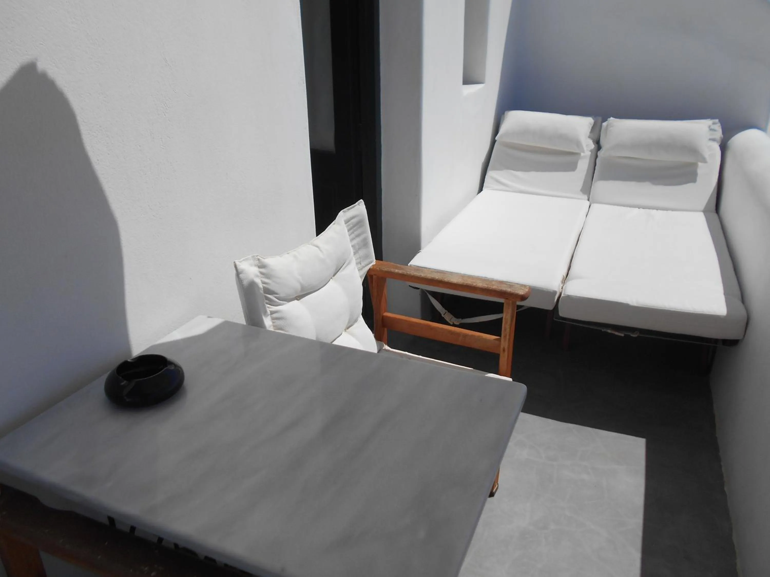 Balcony/Terrace, Bed in Rimida Villas- Adults Only