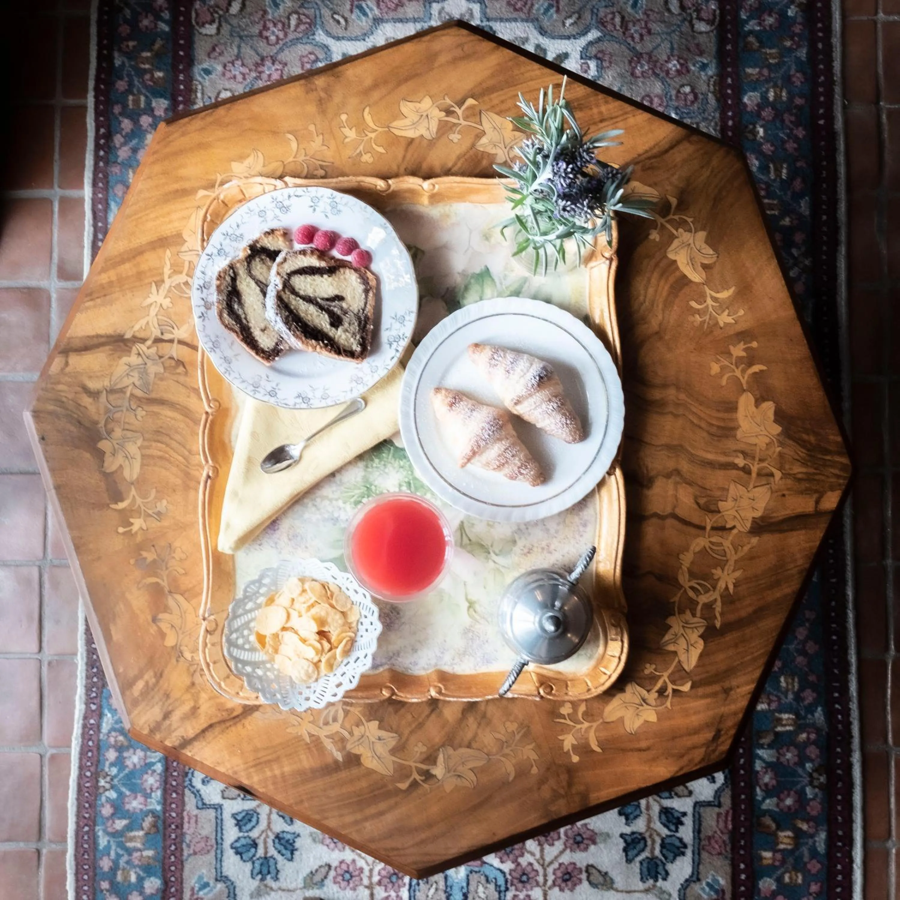 Continental breakfast in Villa Clodia Relais