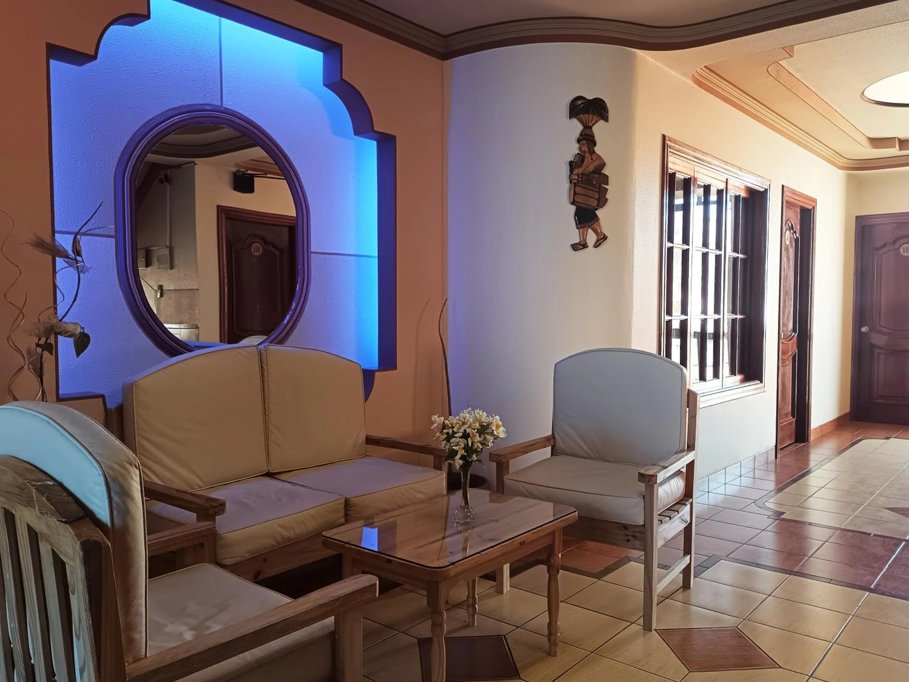 Living room in Hotel Diamante Azul