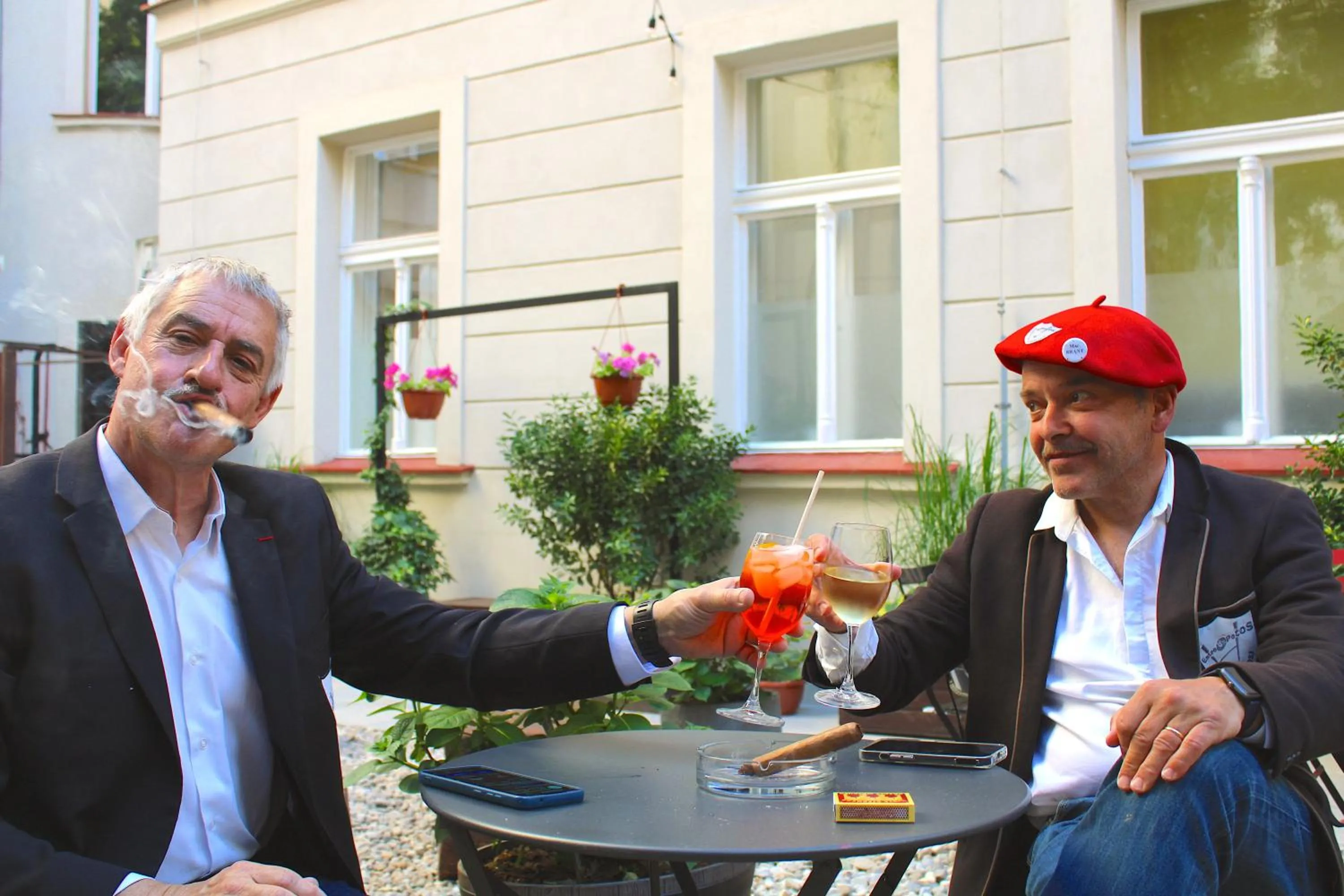 Patio in Prague Dream Hostel