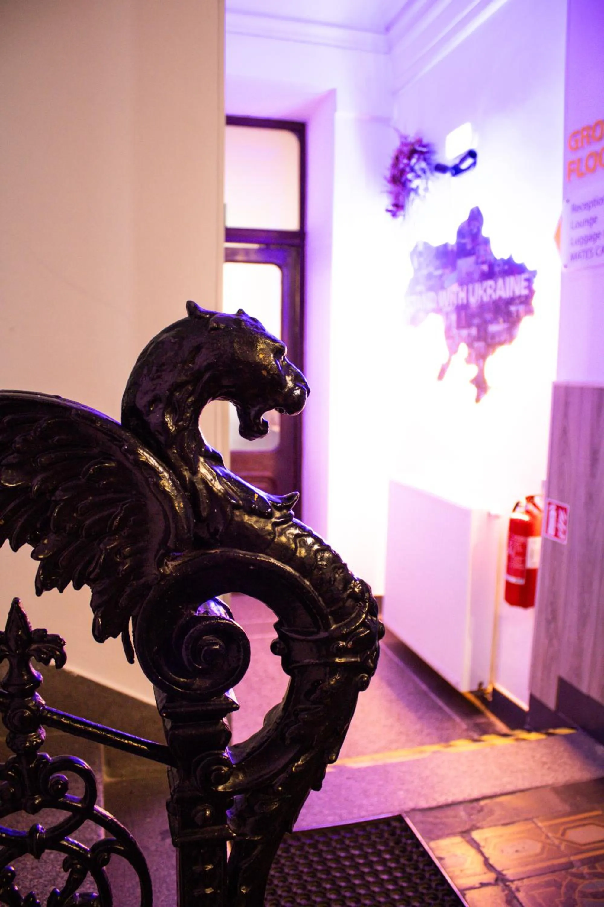 Decorative detail in Prague Dream Hostel