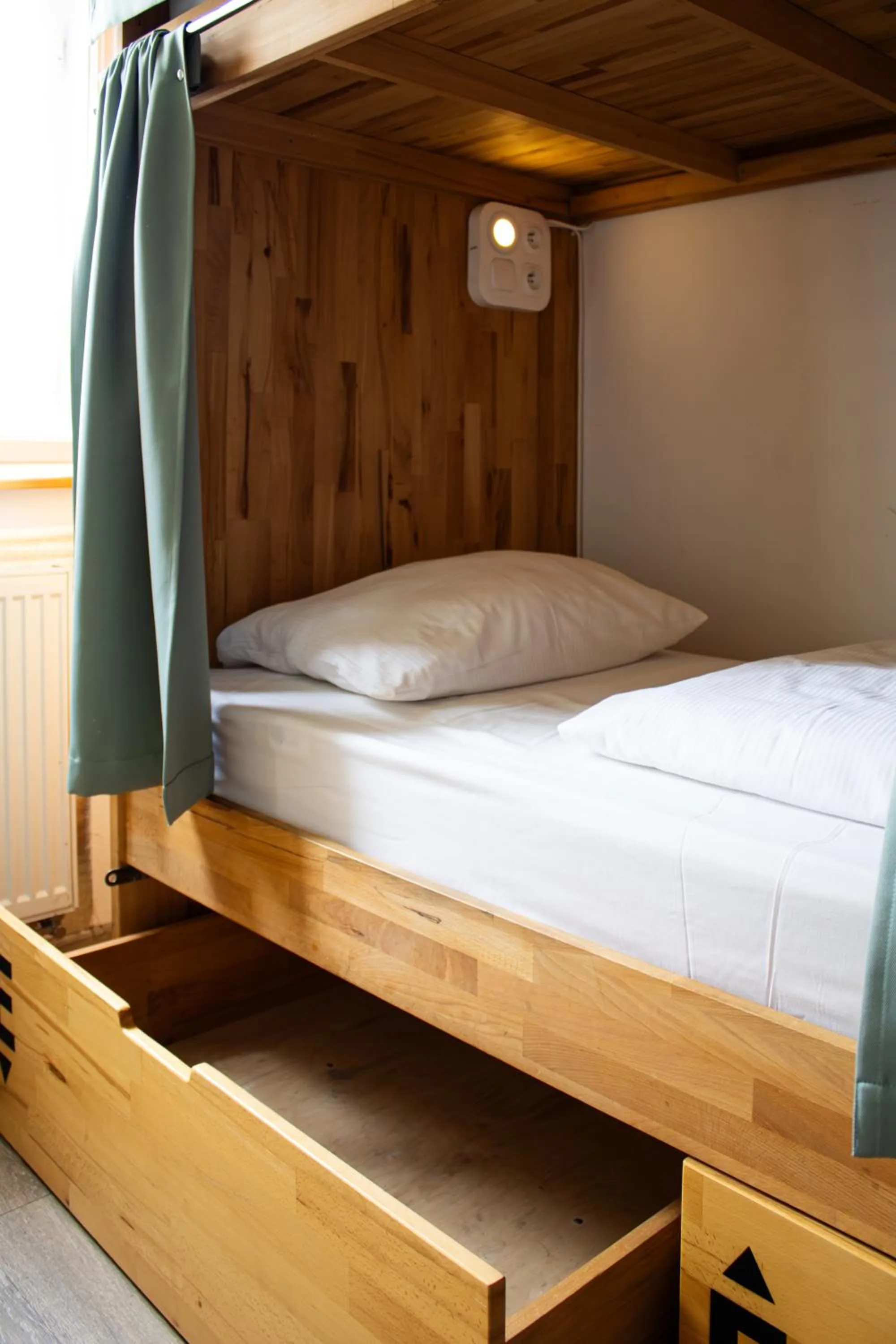 Decorative detail, Bed in Prague Dream Hostel