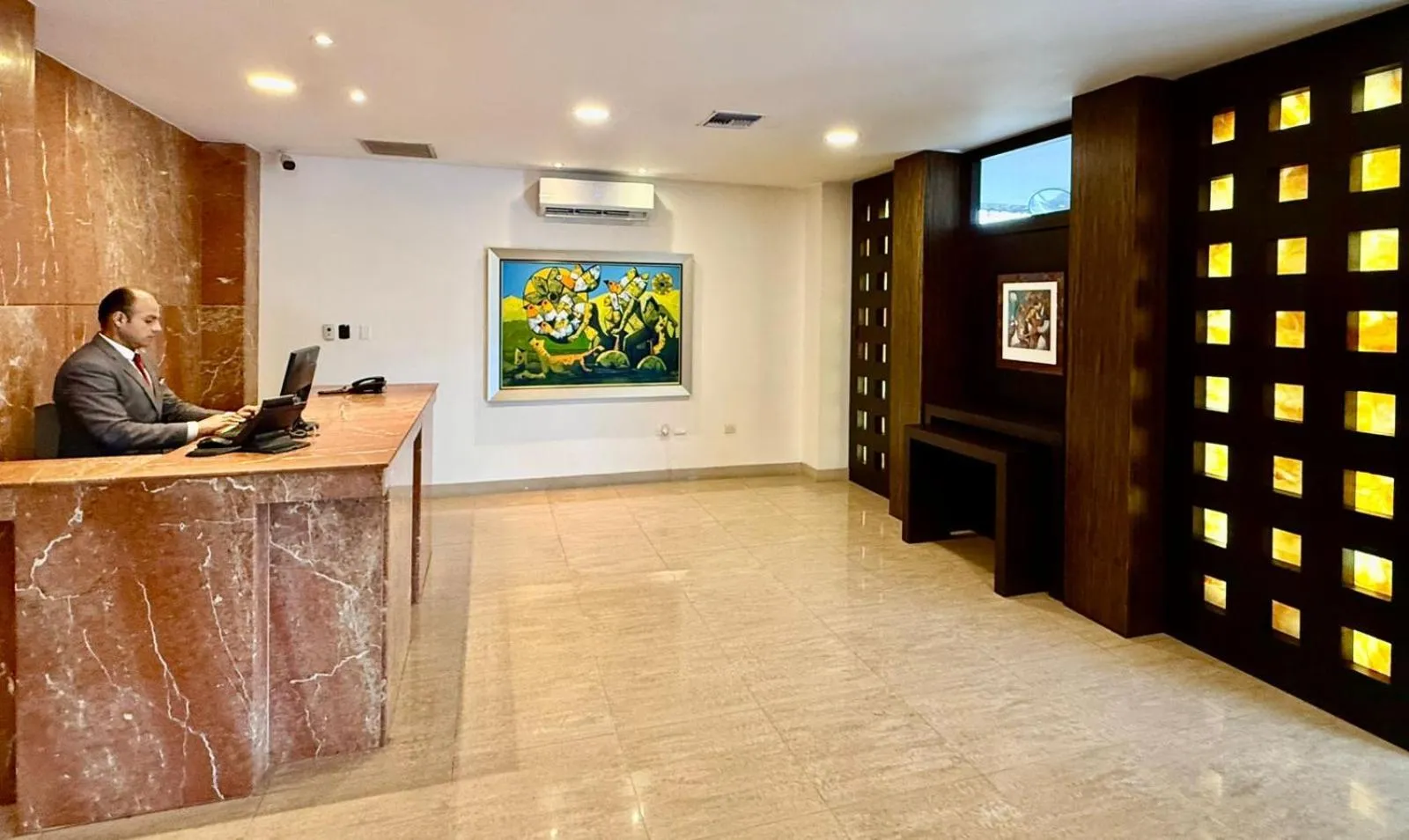 Lobby or reception in Hotel Marcelius