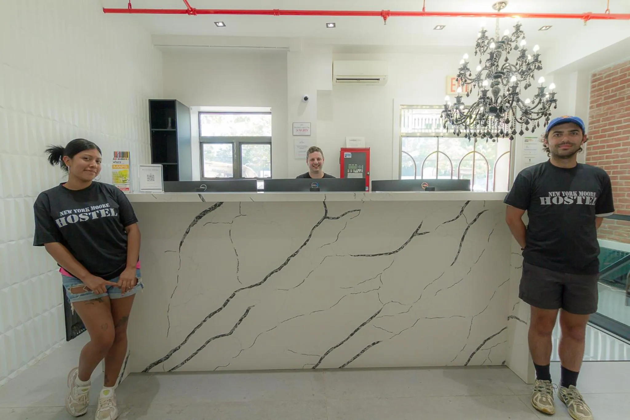 Lobby or reception in NY Moore Hostel