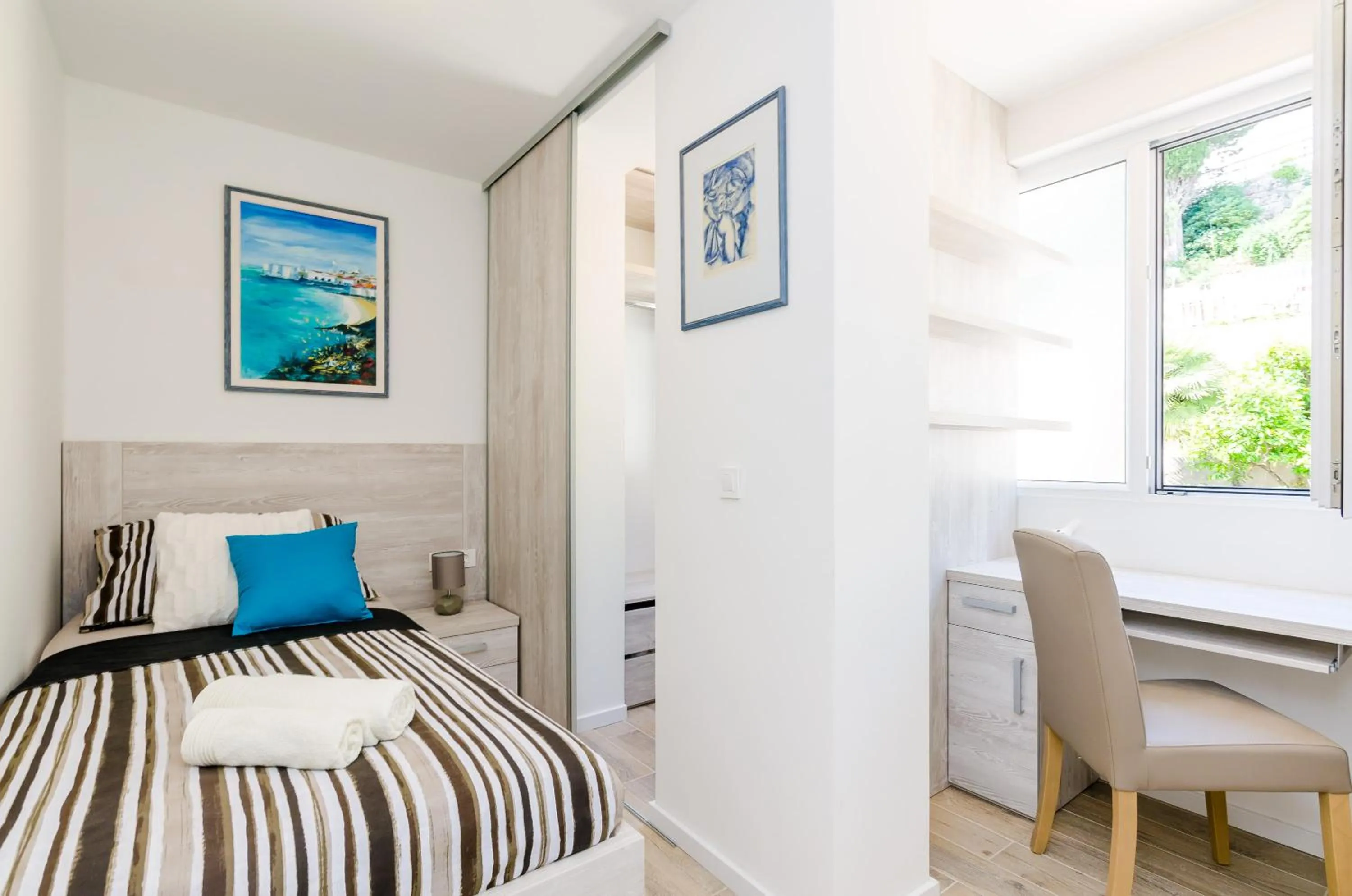 Bedroom, Bed in Apartments Lazarin