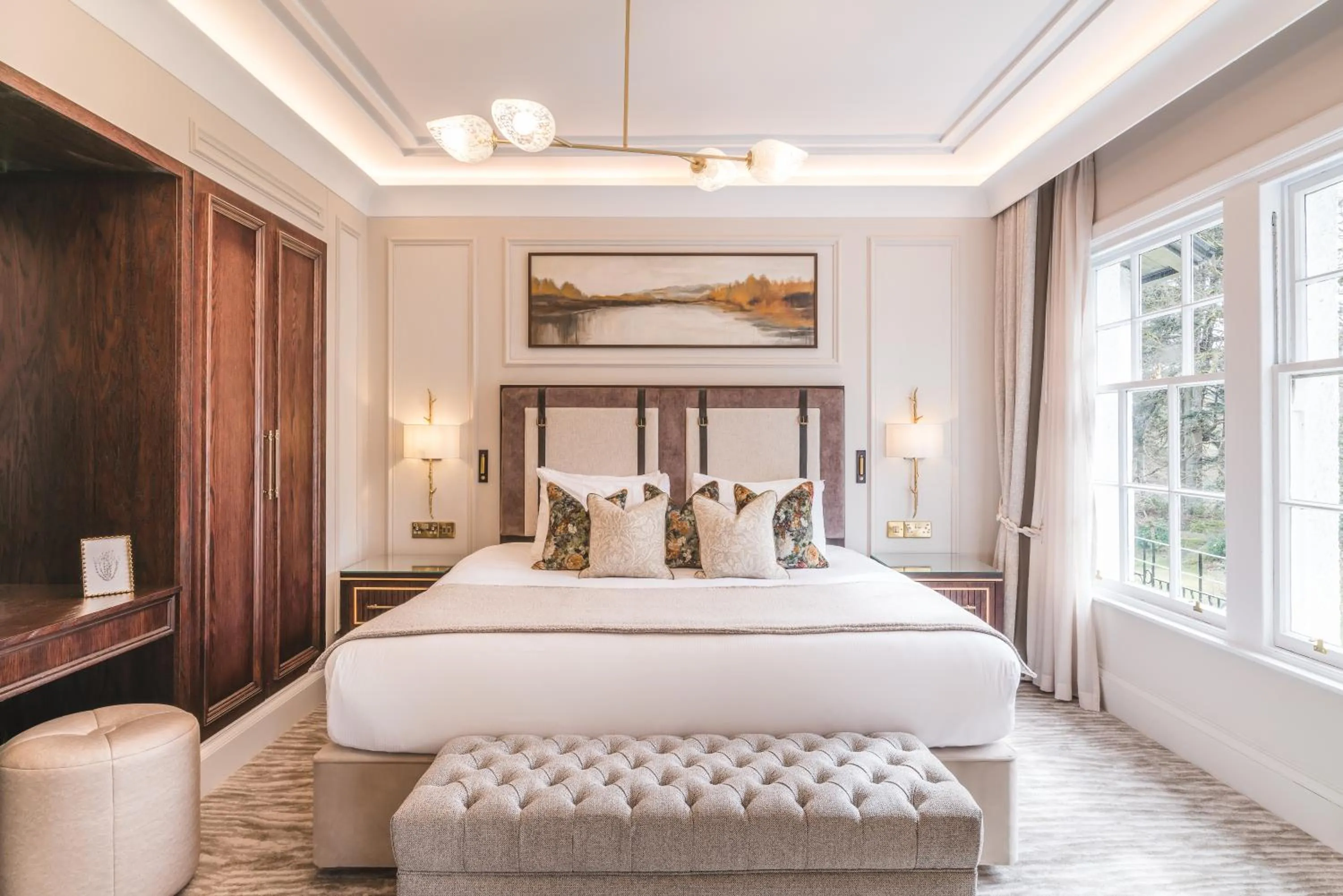 Bed in Dunkeld House Hotel