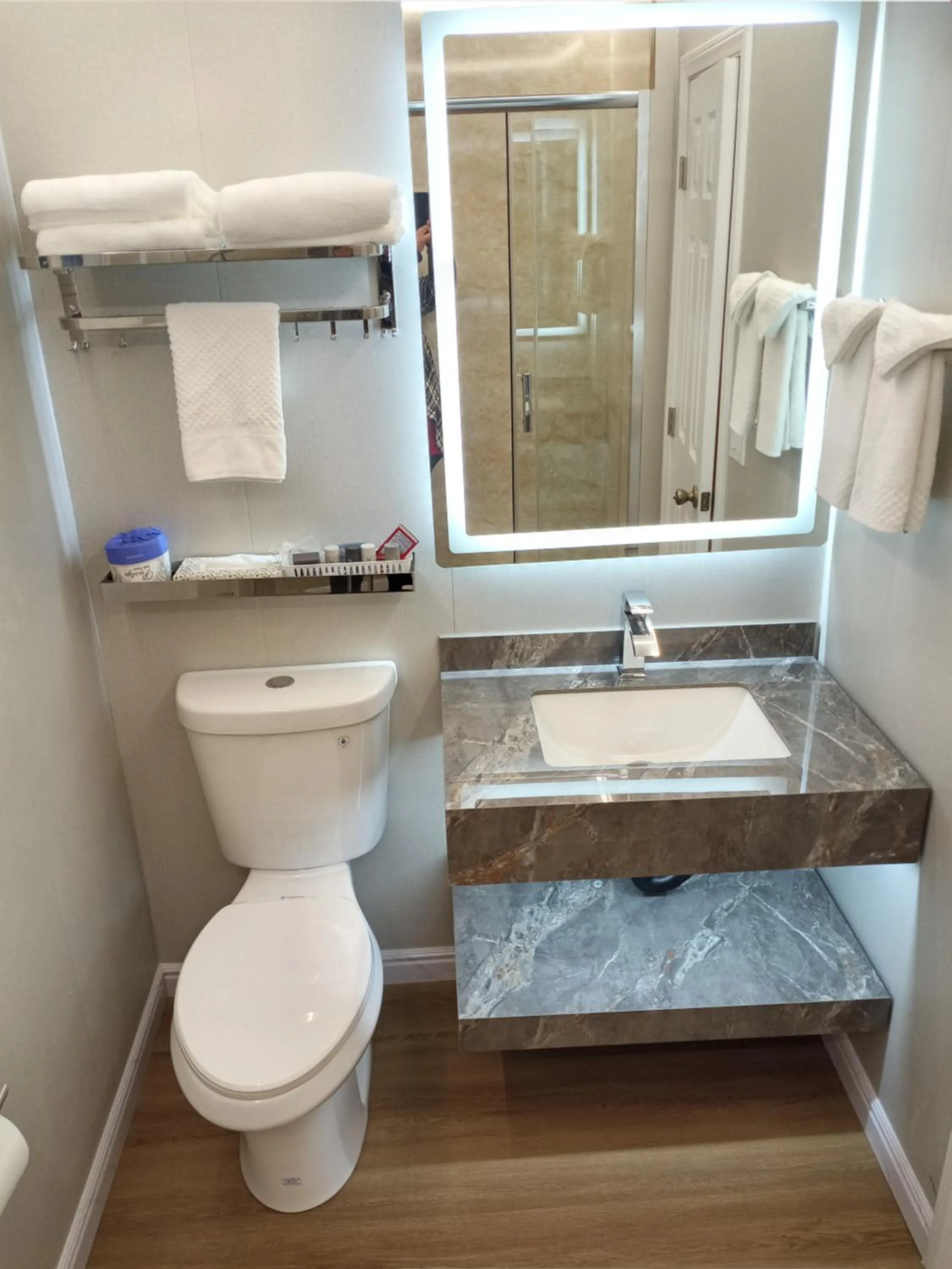 Toilet in Mountain View Motel