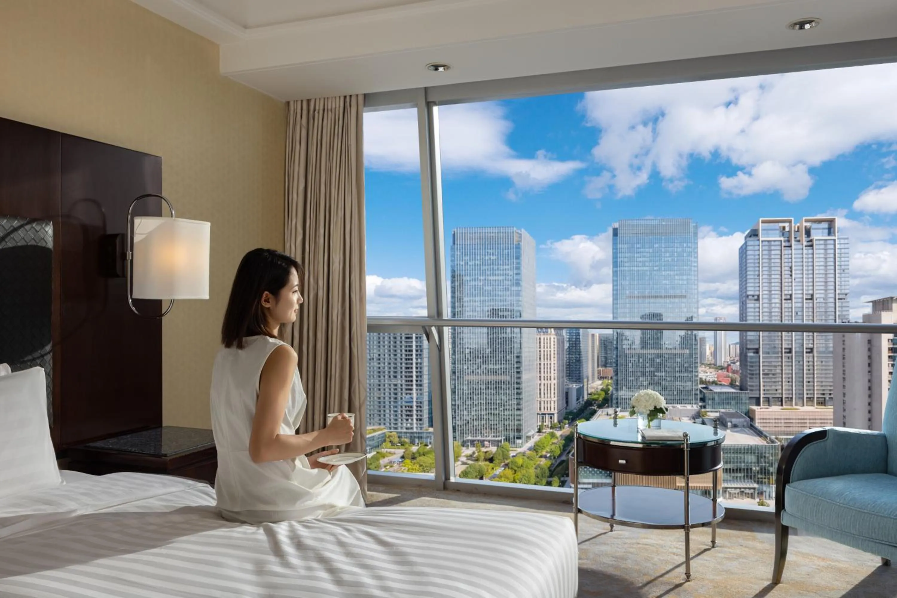 City view, Bed in Shangri-La Xian