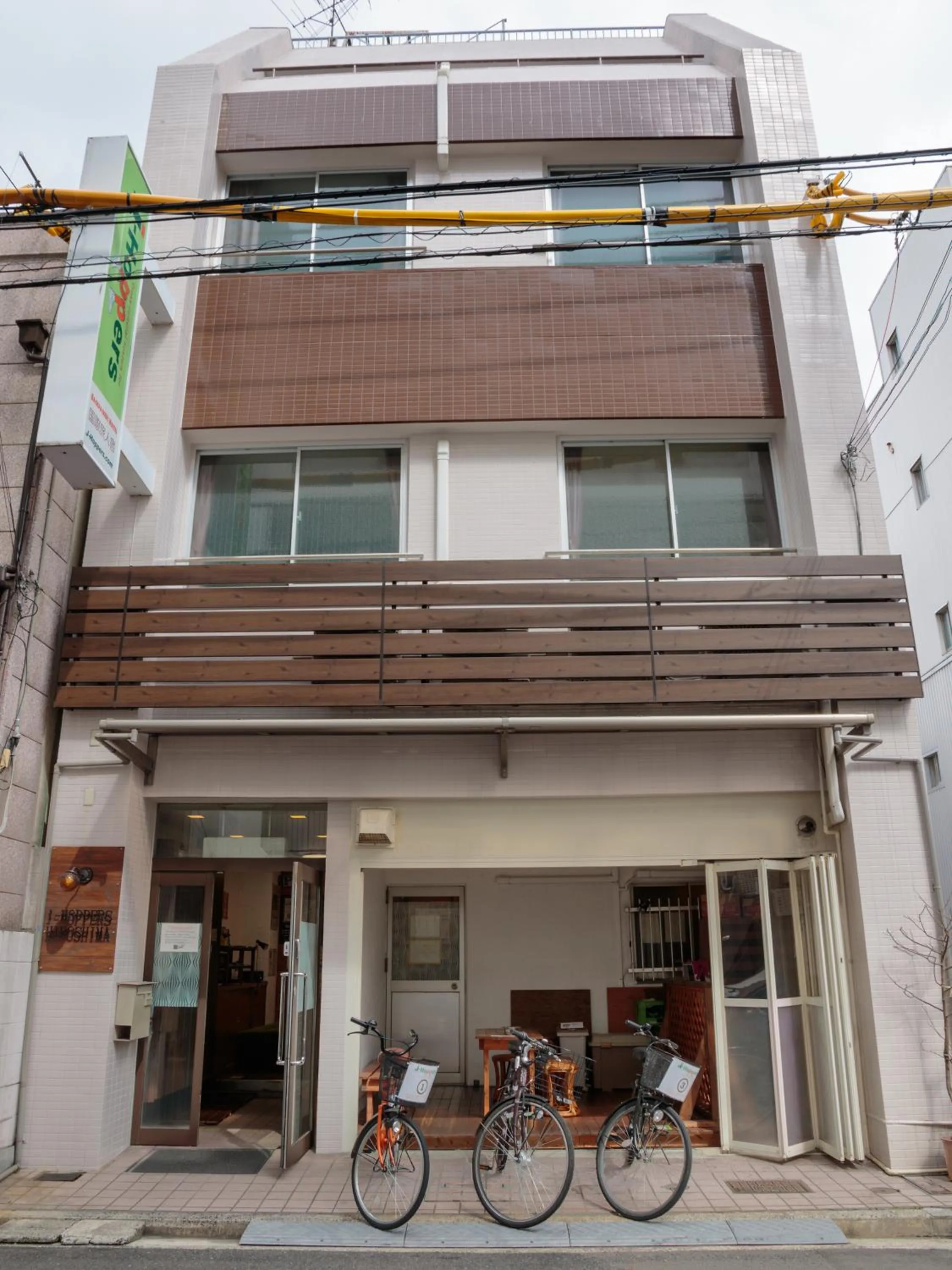 Facade/entrance in J-Hoppers Hiroshima Guesthouse