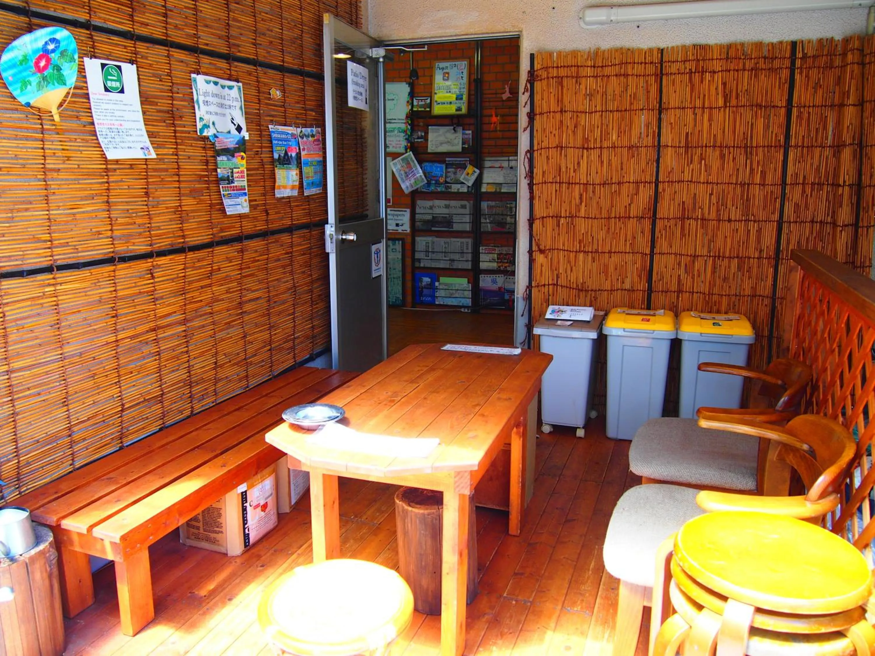 Balcony/Terrace in J-Hoppers Hiroshima Guesthouse