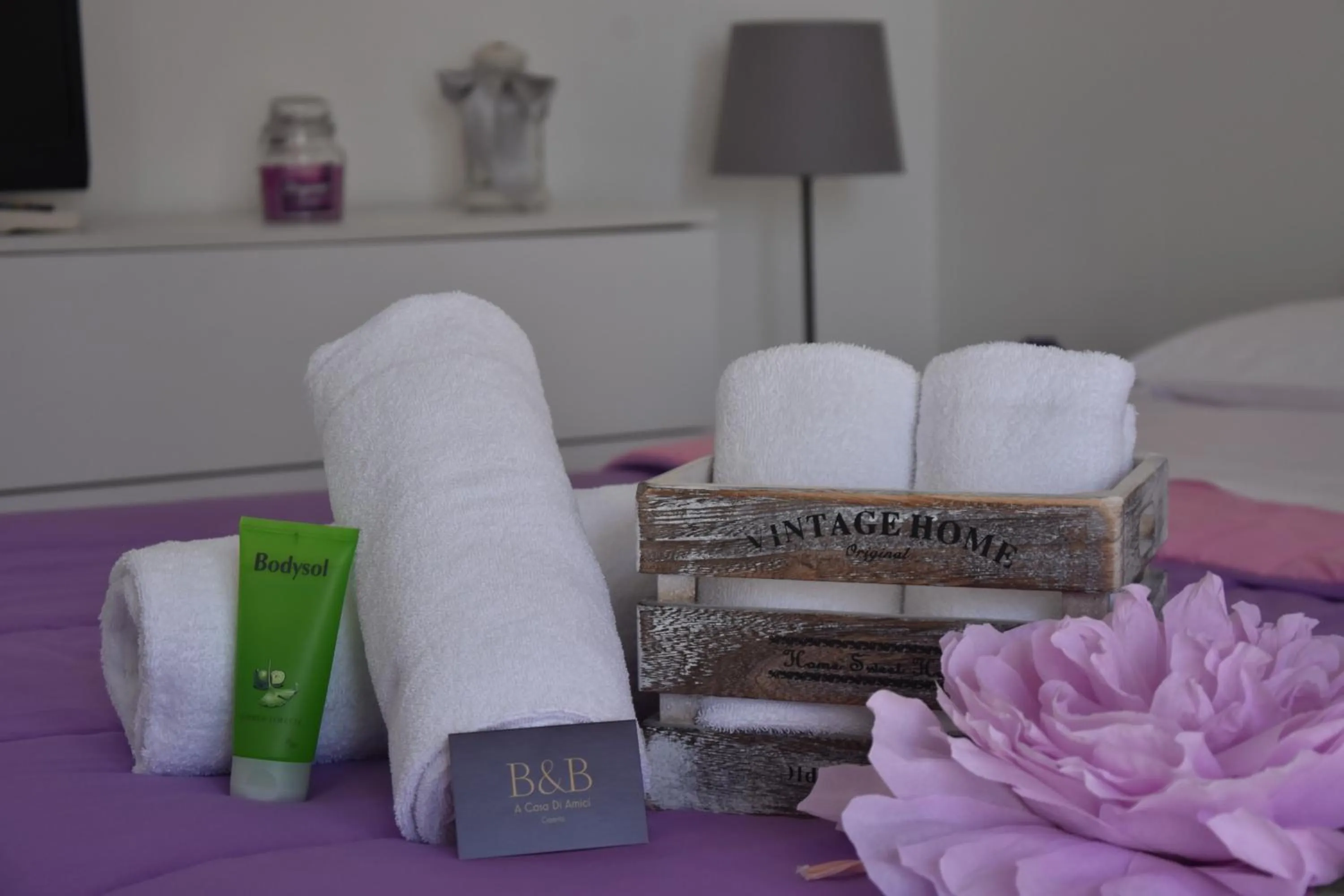 towels in B&B A casa di Amici